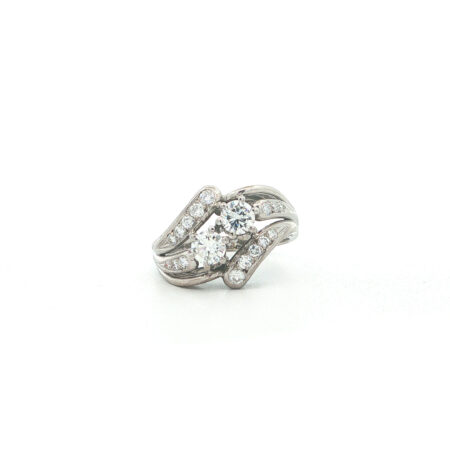 "Back in Infinity" altschliff Vintage Ring in Platin mit Brillant - Juwelier Steiger
