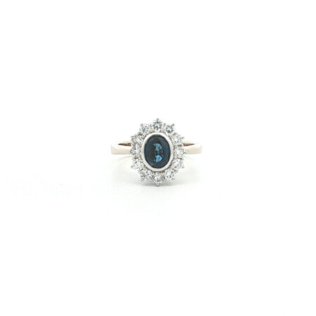 "Blue Velvet" - Vintage Ring in 18kt Gelbgold mit Saphir & Brillanten - Juwelier Steiger