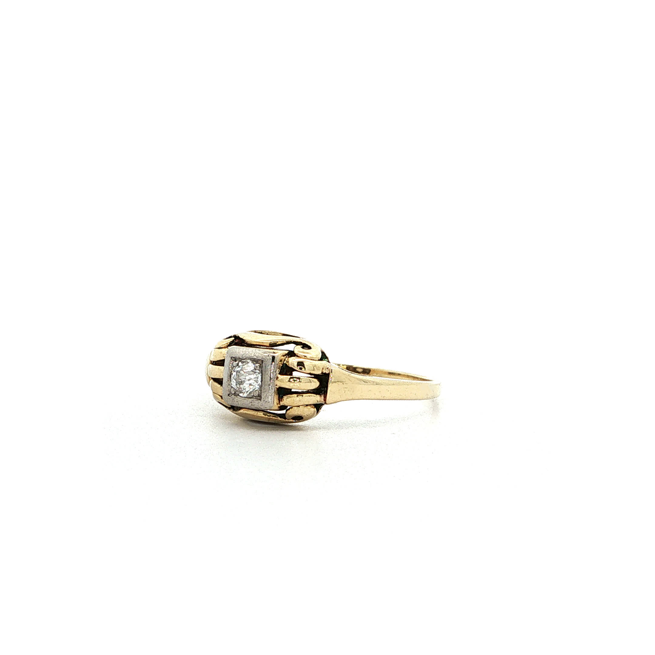 "Café Montmartre" Vintage Ring in 14 Karat Gelbgold - Juwelier Steiger