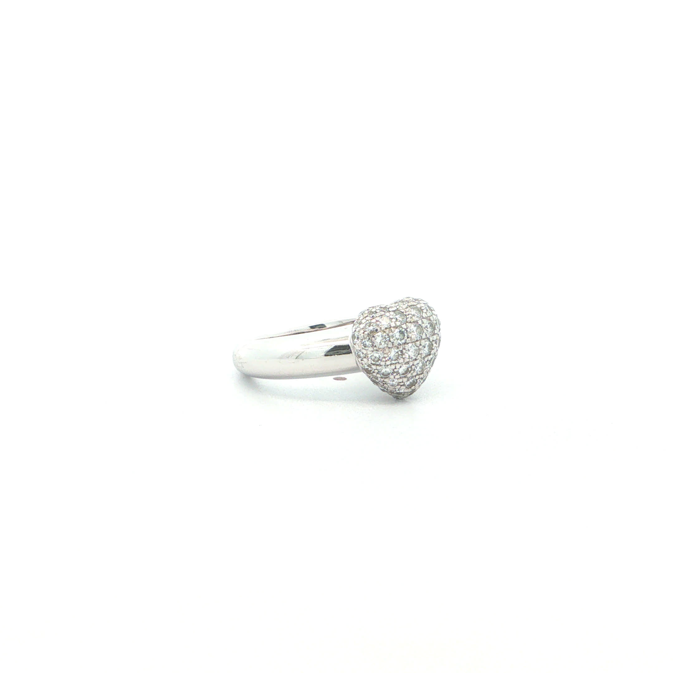 "Chopard Love heart" - Vintage Ring In 18 Karat Wei√ügold besetzt mit Brillanten - Juwelier Steiger
