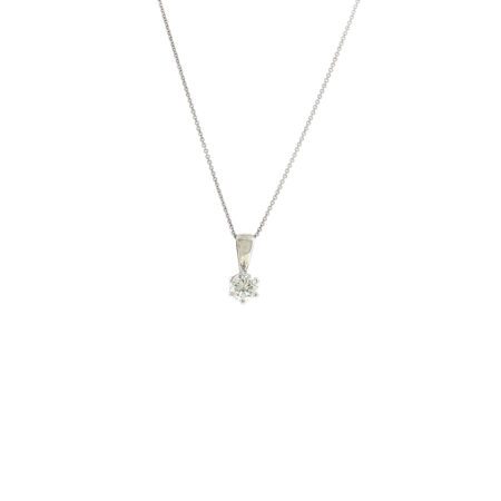 "Classic Spark" - Moderner Anhänger in 14kt Weißgold mit Brillant ca. 0,55ct VVS/H