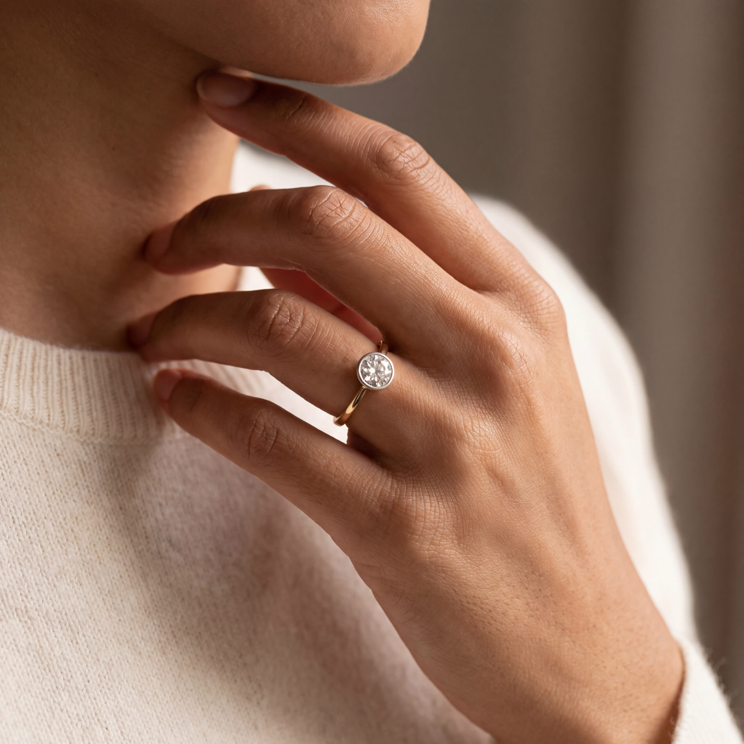 "Classic Spark" - Vintage Brillant Solitär ca. 0,60ct in 18kt Gelbgold - Juwelier Steiger
