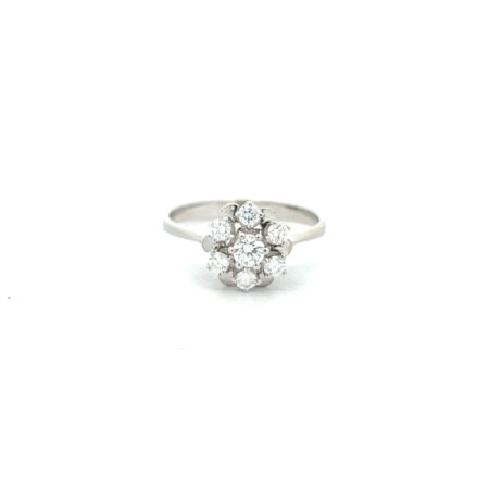"Daisy Love" - Vintage Ring in 14kt Weißgold mit Brillanten