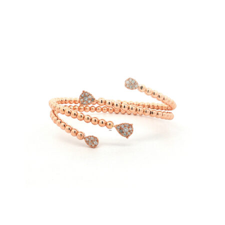 "Dancing Diamonds" - Moderner Armreif in 18kt Rosegold mit Brillanten zus. ca. 0,50ct aus 750er Roségold - Juwelier Steiger