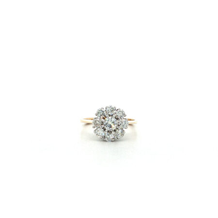 "Diamond Blossom" - Vintage Ring in 18kt Gelbgold mit Brillanten zus. 0,76ct