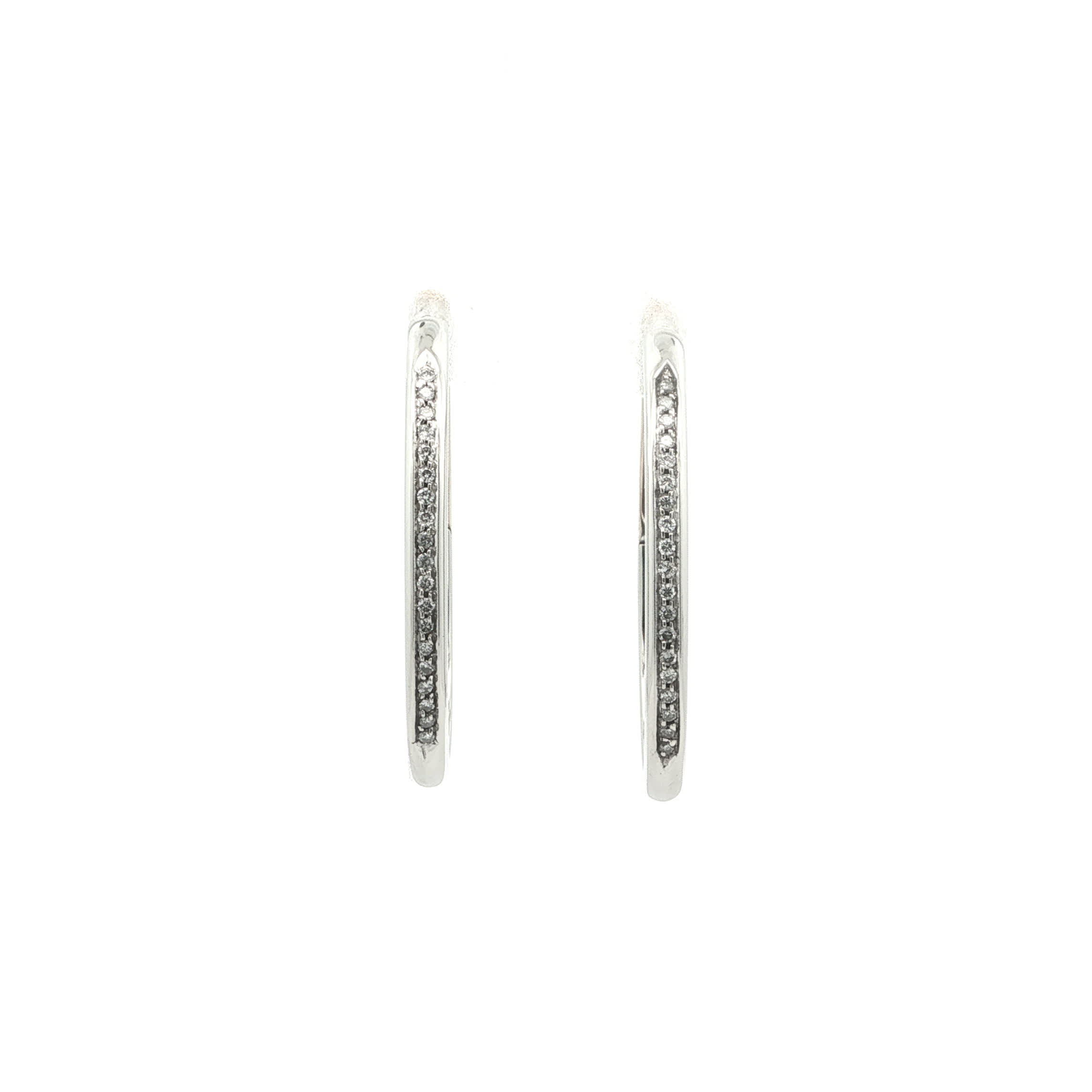 "Diamond Circle" - Vintage Creolen in 18kt Weißgold mit Brillanten - Juwelier Steiger