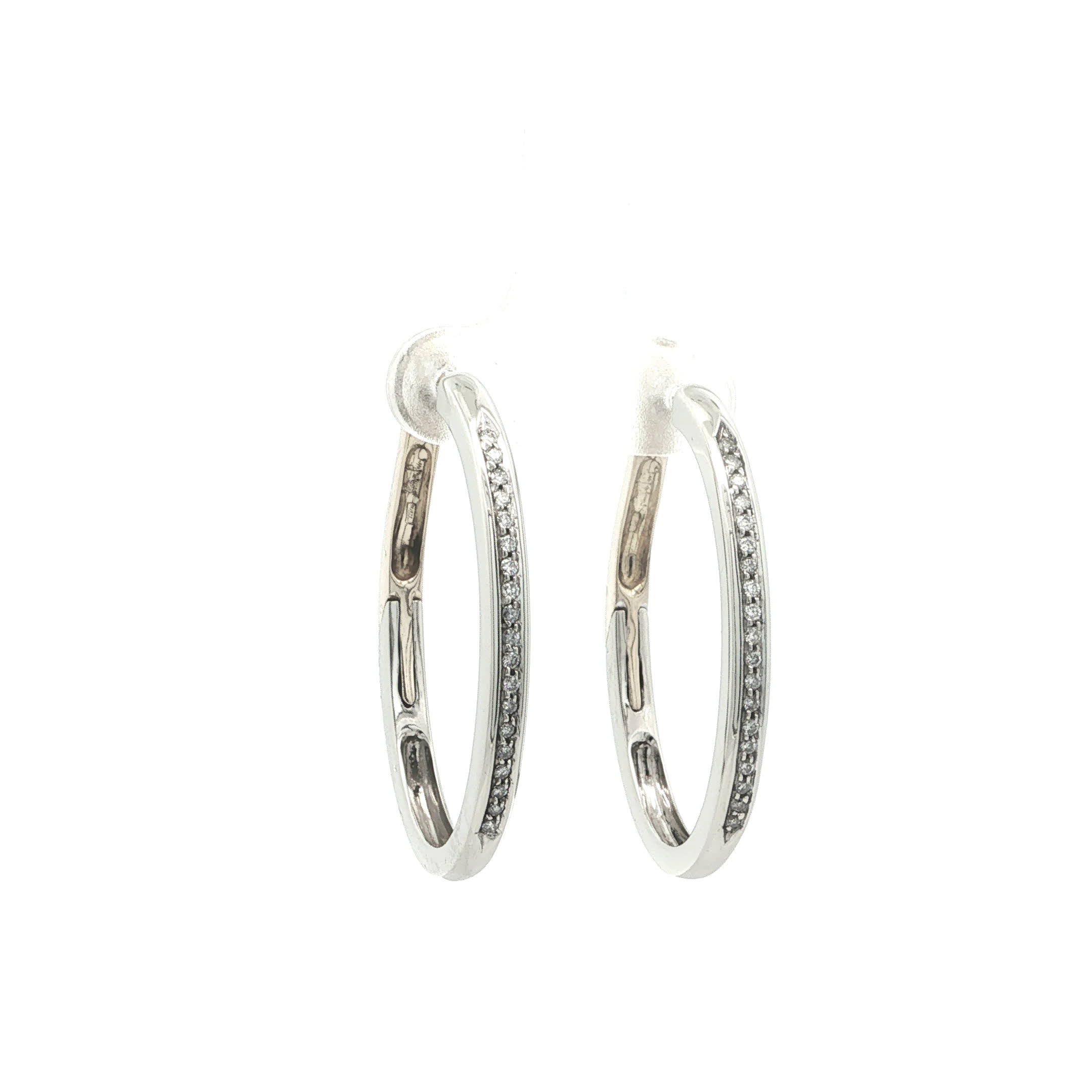 "Diamond Circle" - Vintage Creolen in 18kt Weißgold mit Brillanten - Juwelier Steiger