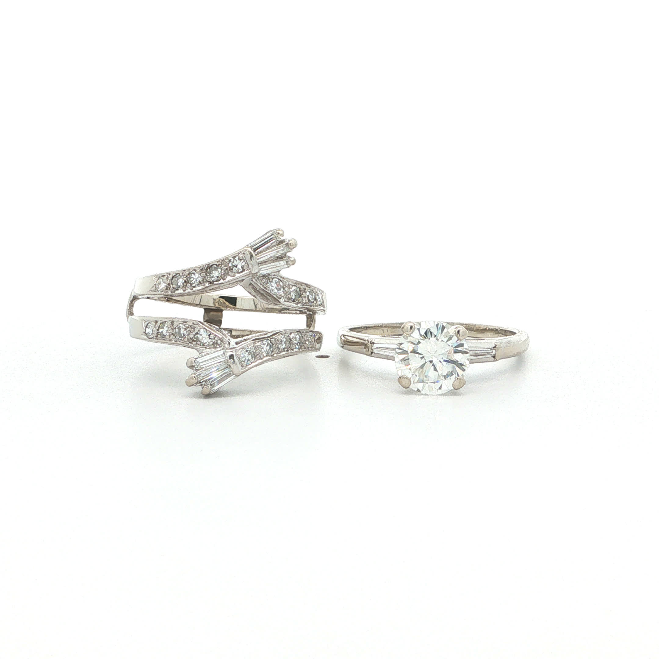 "Diamond Diva" - Vintage Ring in 14kt Weißgold mit Diamanten - Juwelier Steiger