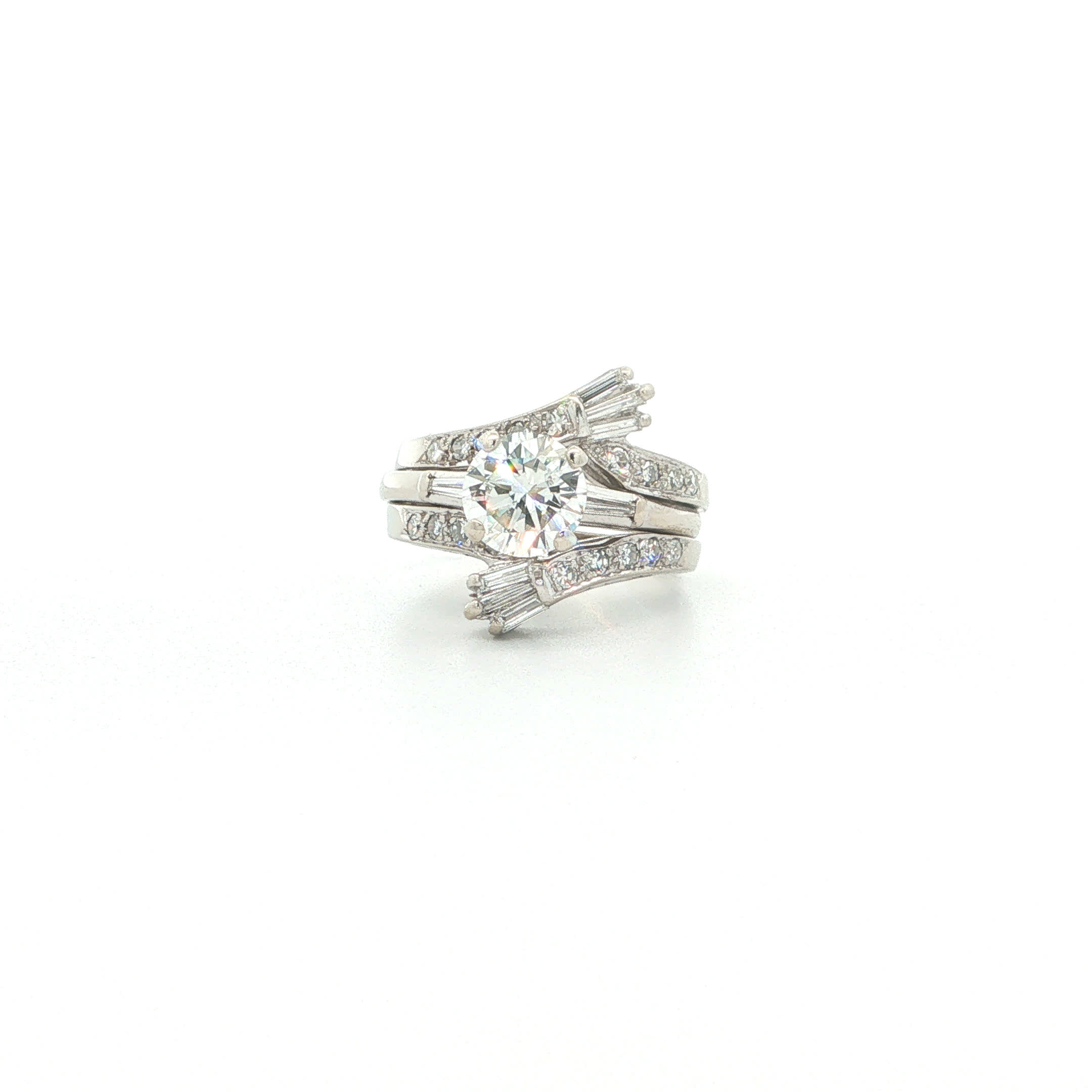 "Diamond Diva" - Vintage Ring in 14kt Weißgold mit Diamanten - Juwelier Steiger