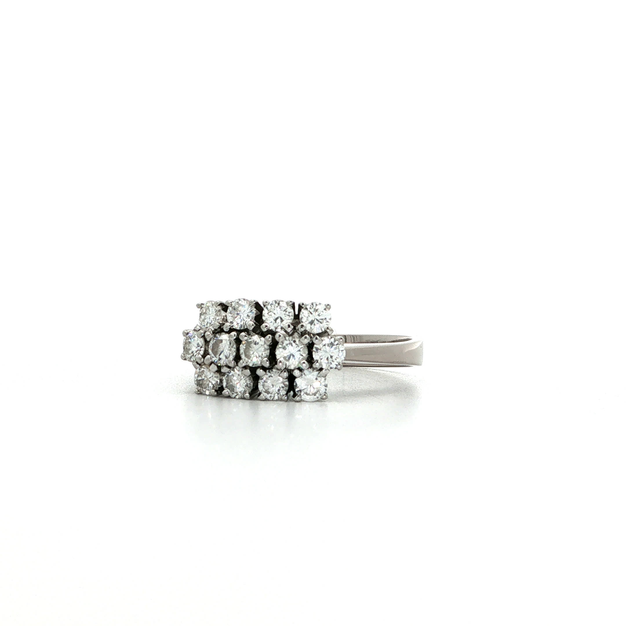 "Diamond Mosaic" - Vintage Ring in 14kt Weißgold mit Brillanten zus. ca. 0,78ct - Juwelier Steiger