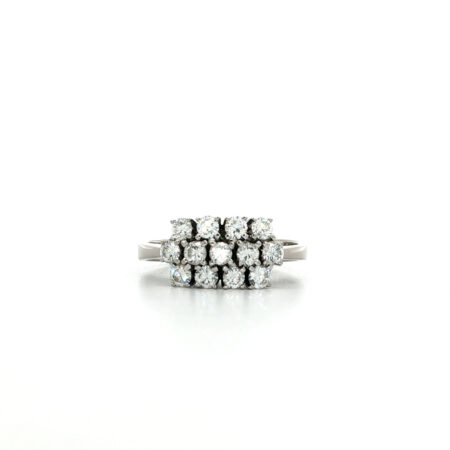 "Diamond Mosaic" - Vintage Ring in 14kt Weißgold mit Brillanten zus. ca. 0,78ct - Juwelier Steiger