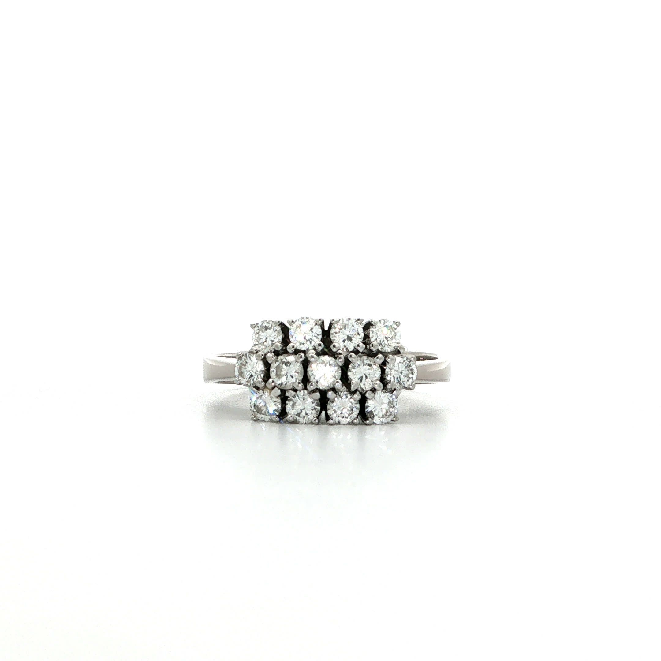 "Diamond Mosaic" - Vintage Ring in 14kt Weißgold mit Brillanten zus. ca. 0,78ct - Juwelier Steiger
