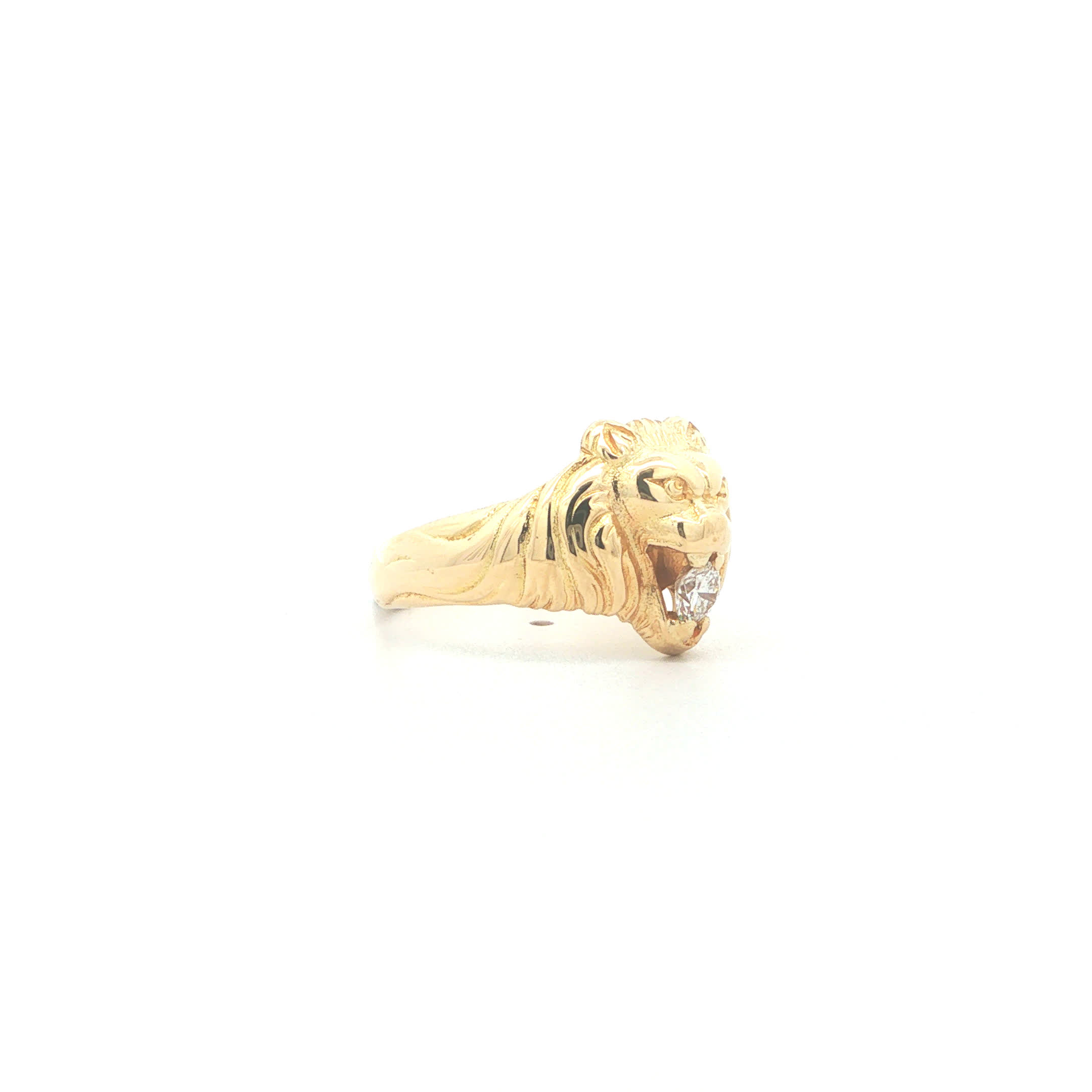 "Diamond Roar" - Vintage Ring in 14kt Gelbgold mit Brillant ca. 0,22ct - Juwelier Steiger