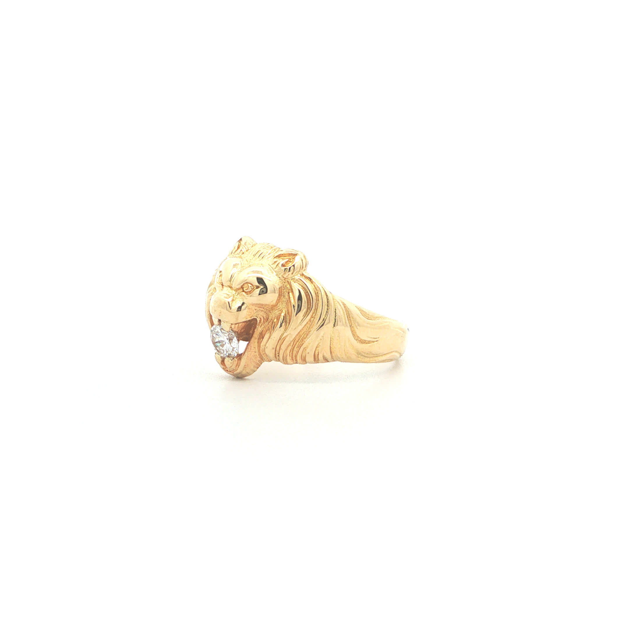 "Diamond Roar" - Vintage Ring in 14kt Gelbgold mit Brillant ca. 0,22ct - Juwelier Steiger