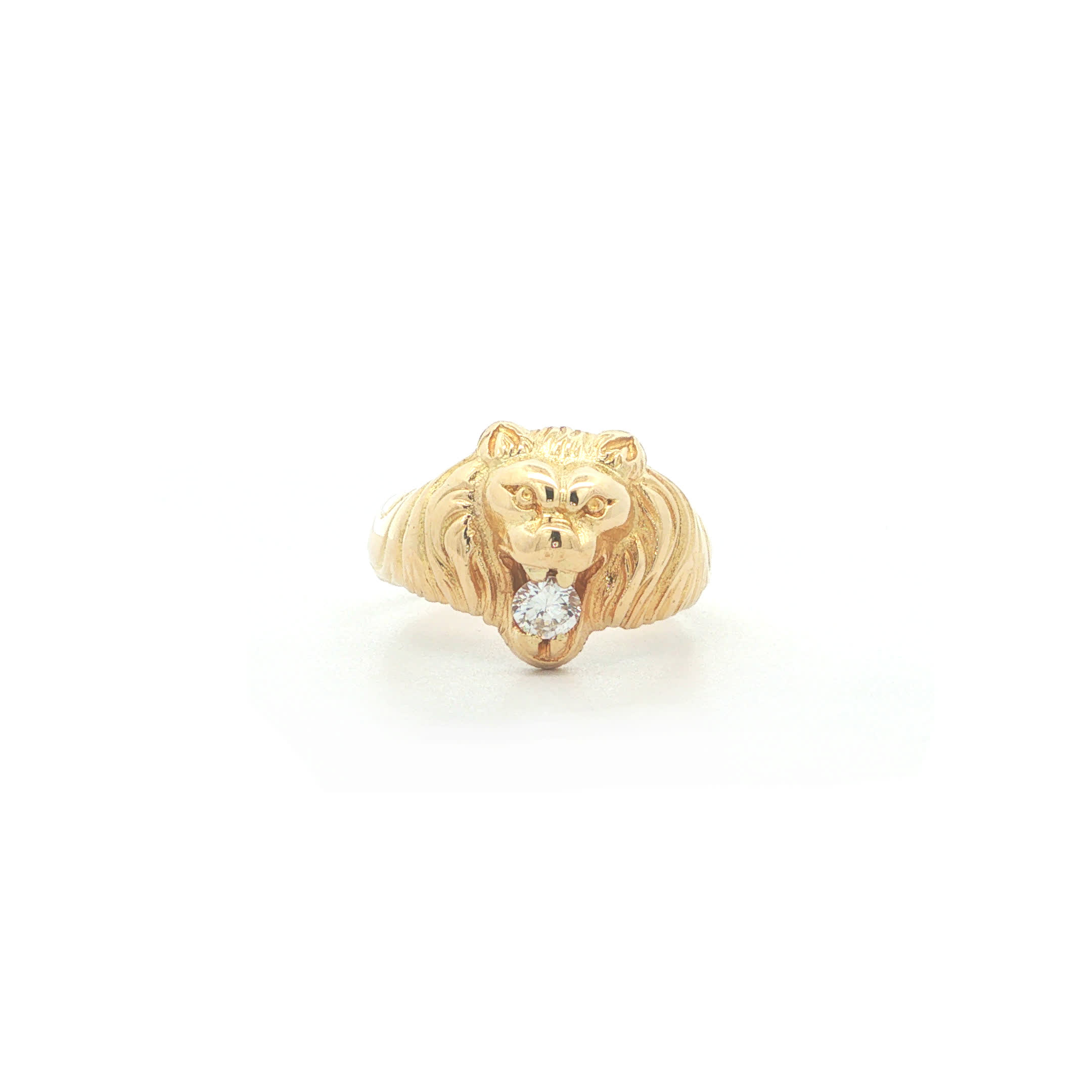 "Diamond Roar" - Vintage Ring in 14kt Gelbgold mit Brillant ca. 0,22ct - Juwelier Steiger