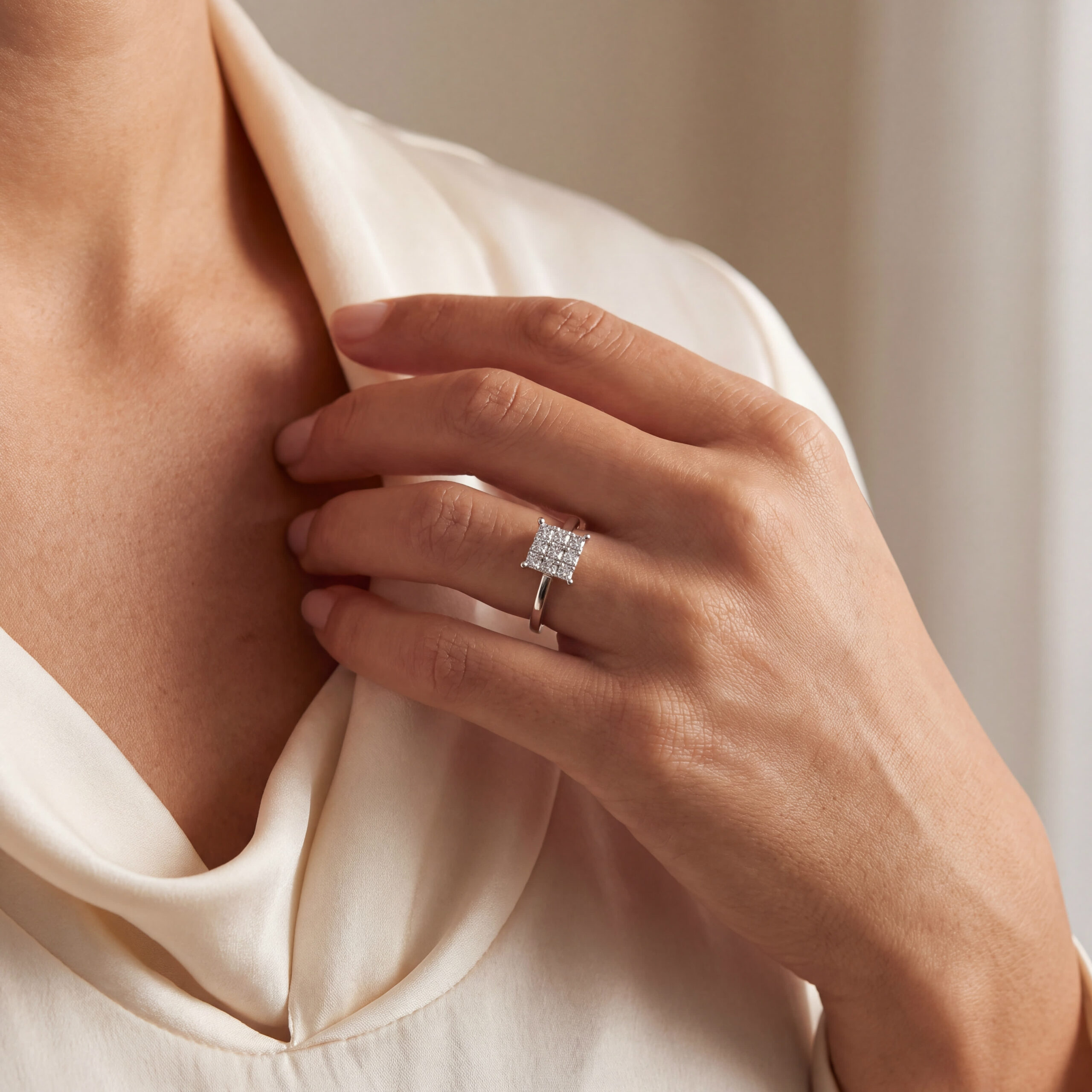 "Die Würfel sind gefallen" - Vintage Ring in 14 Karat Weißgold mit Brillanten - Juwelier Steiger