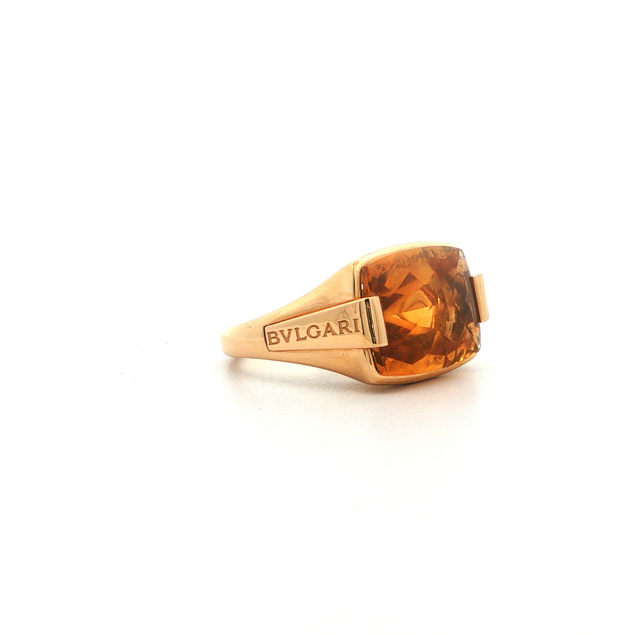 "Dolce Vita" - Vintage Ring von BVLGARI in 18kt Gelbgold mit Citrin - Juwelier Steiger
