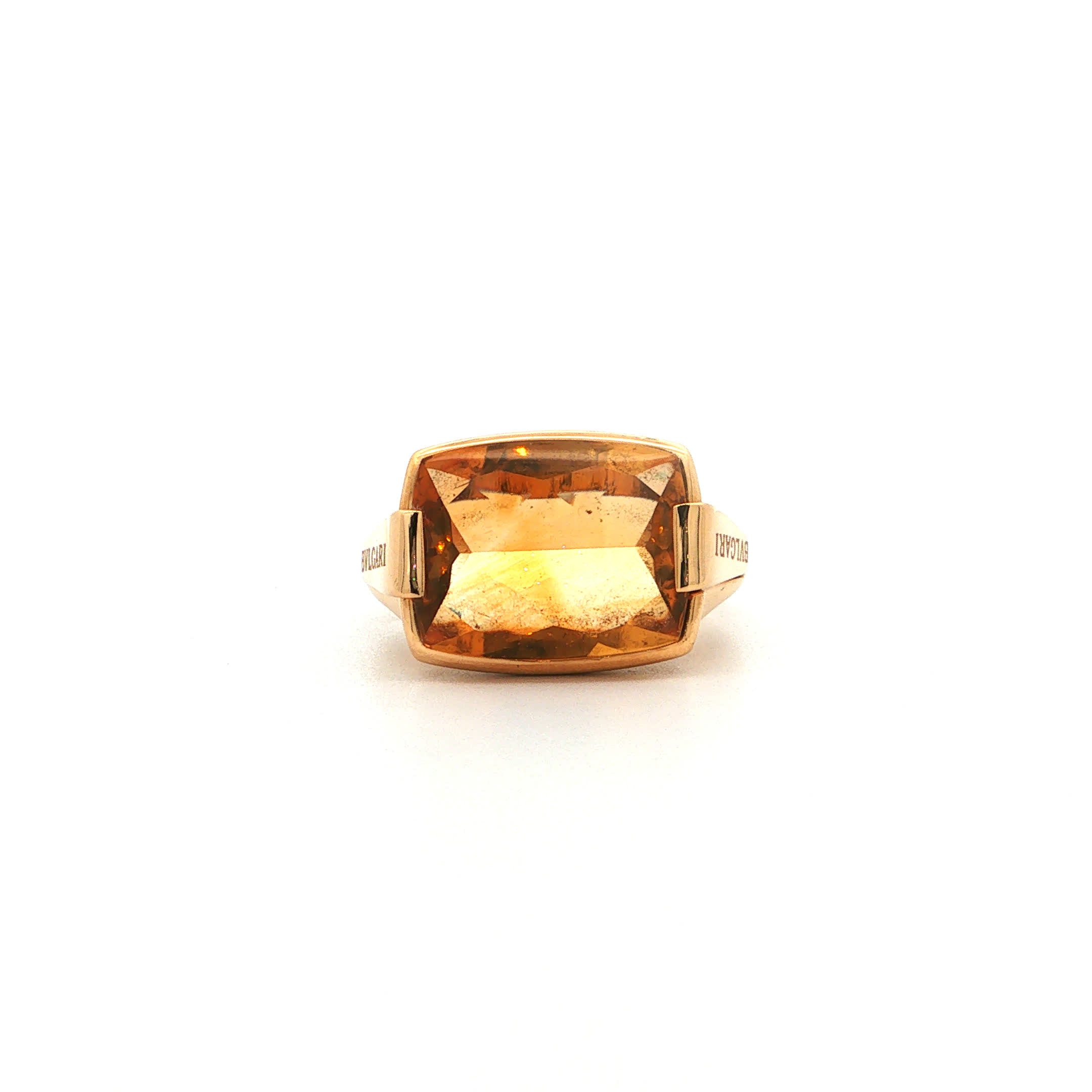 "Dolce Vita" - Vintage Ring von BVLGARI in 18kt Gelbgold mit Citrin - Juwelier Steiger