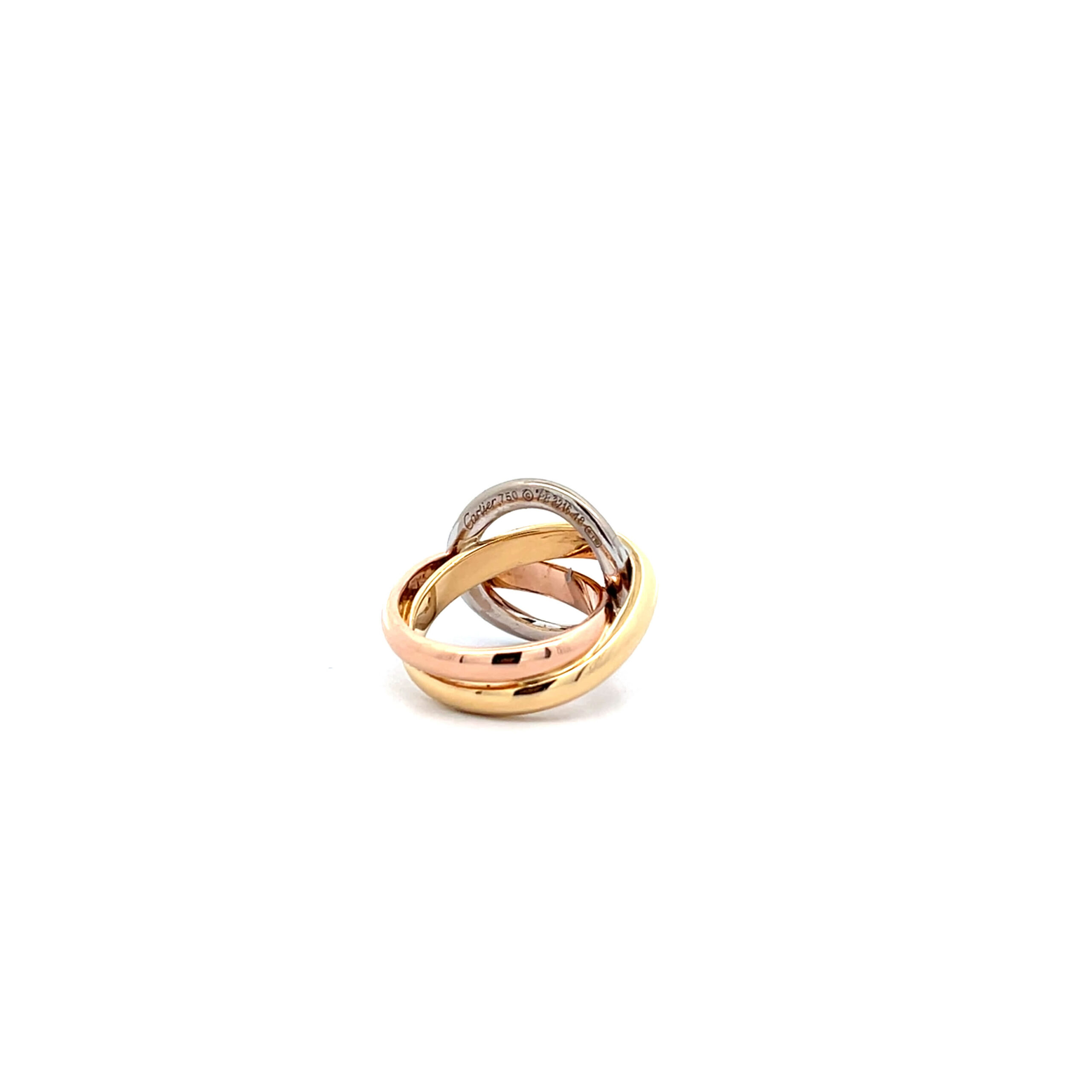 "Entrelacés C de Cartier" - Vintage Cartier Ring in 18kt Gold mit Brillanten - Juwelier Steiger