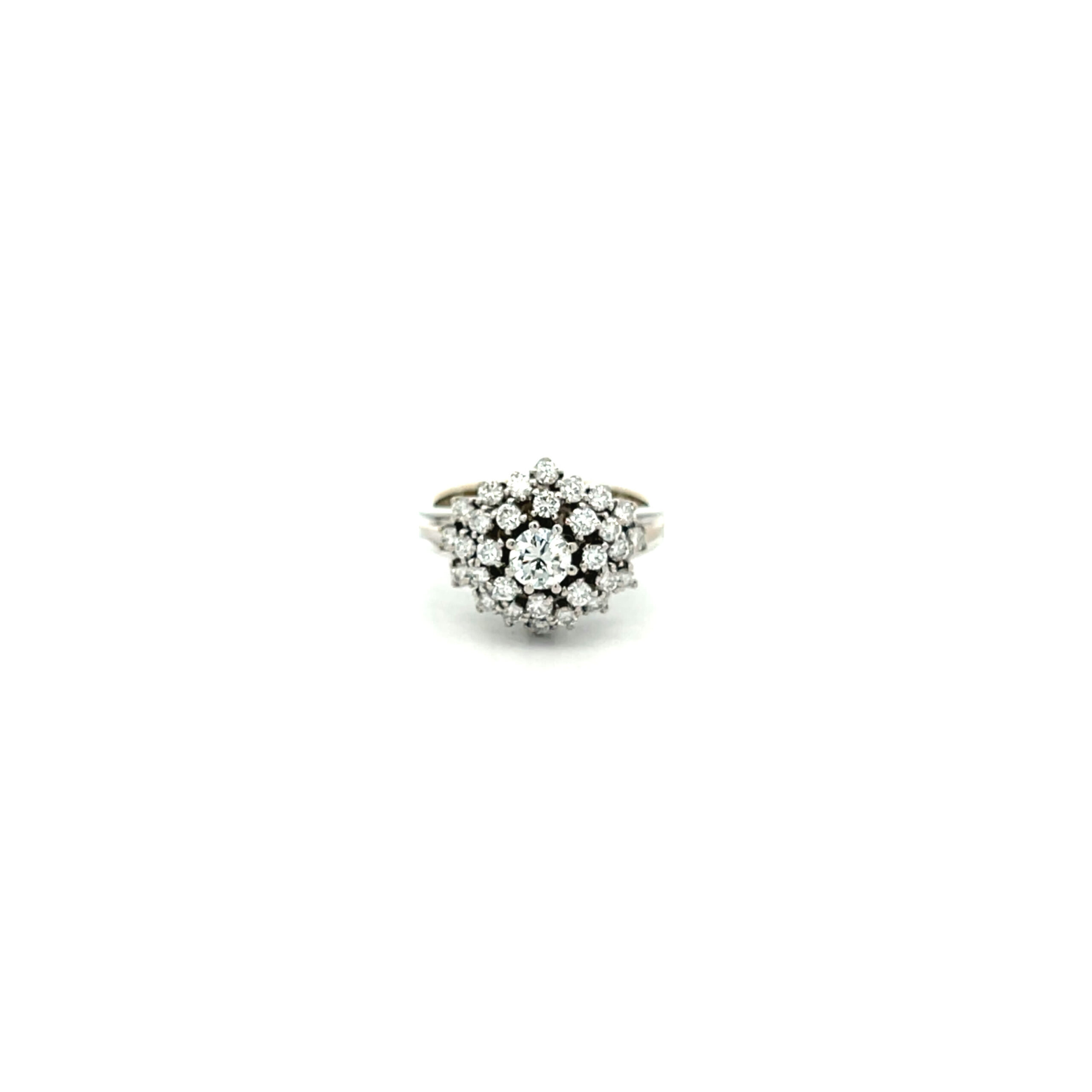 "Fleur de Lumière" - Vintage Ring in 14kt Weißgold mit Brillanten - Juwelier Steiger