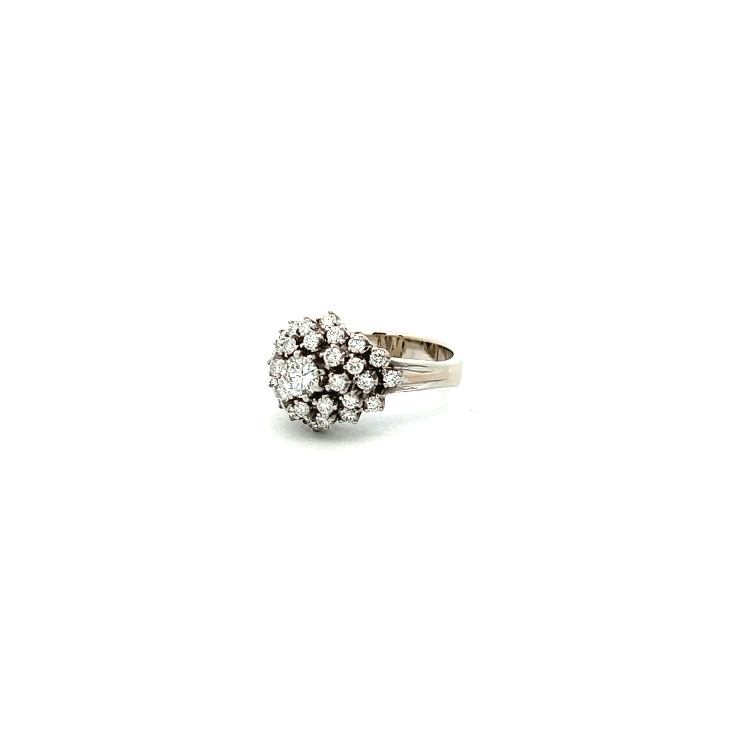 "Fleur de Lumière" - Vintage Ring in 14kt Weißgold mit Brillanten - Juwelier Steiger