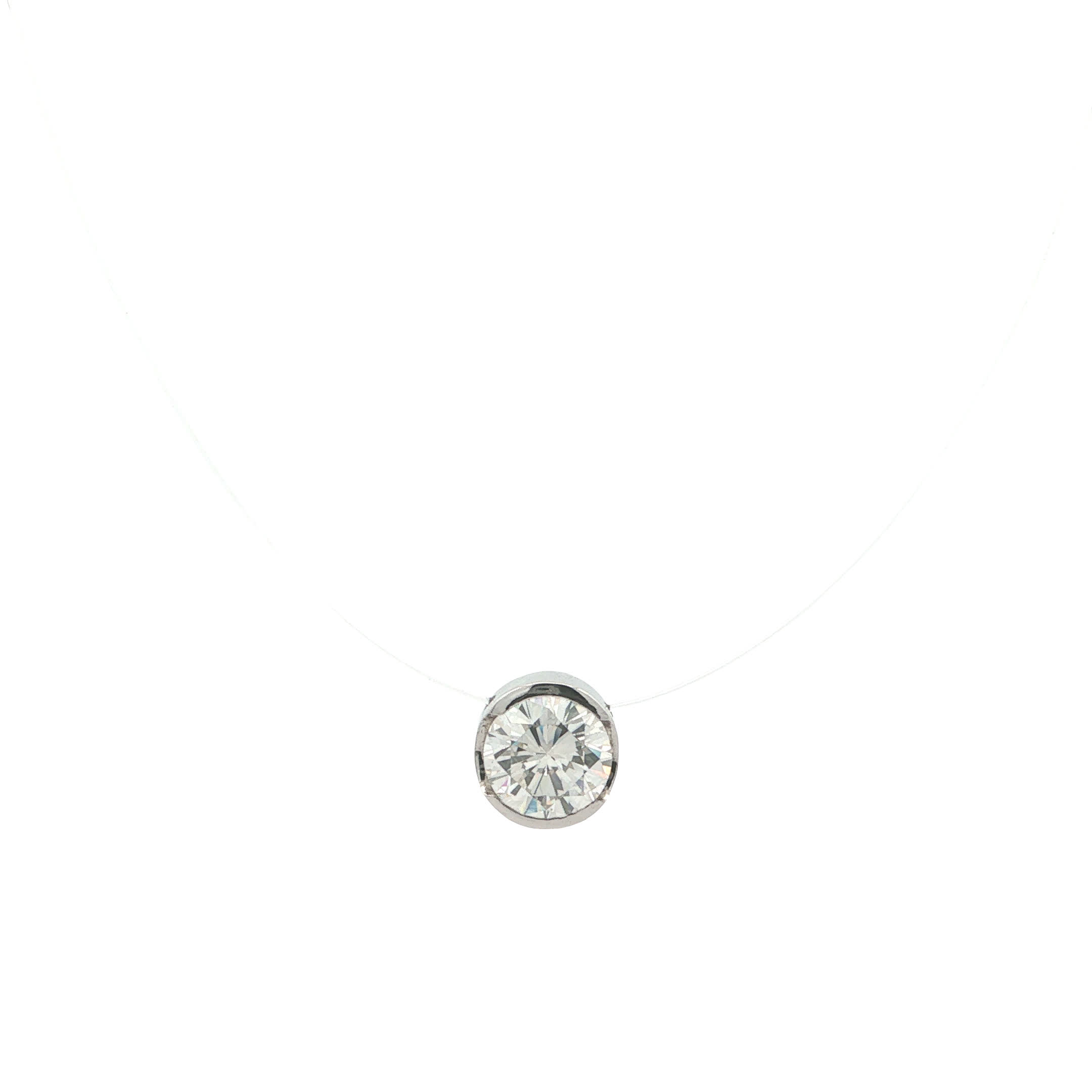 "Flying Diamond" - Moderne Kette mit Brillant Solitär 1,41ct - Juwelier Steiger