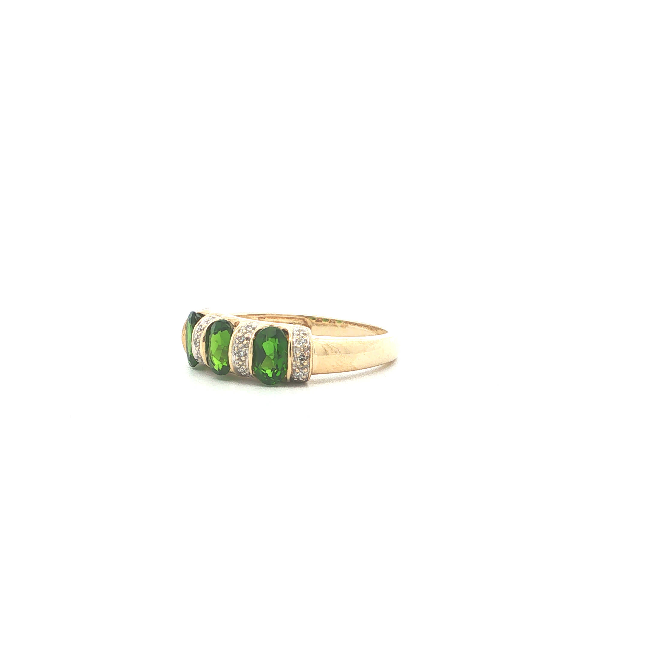 "Garten Eden" Vintage Ring 18 Karat Gelbgold Ring mit Peridot Stein - Juwelier Steiger