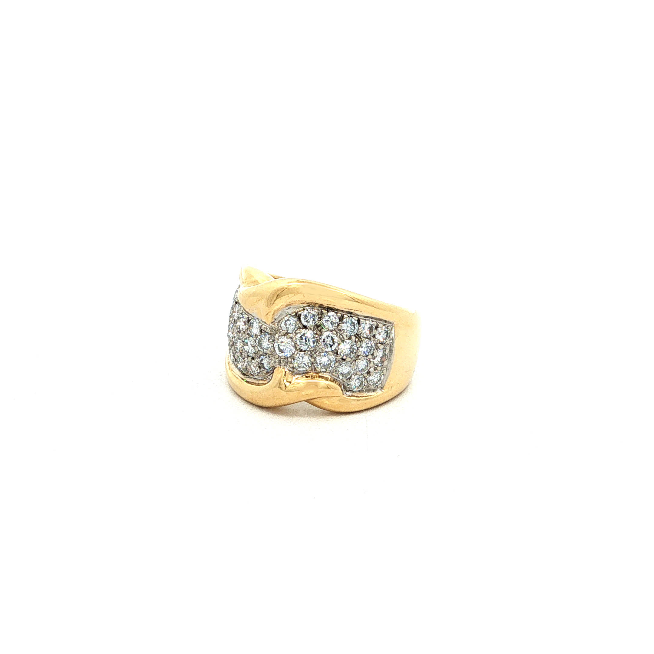 "Golden Embrace" - Vintage Ring in 18kt Gelbgold mit Brillanten zus. ca. 0,80ct - Juwelier Steiger
