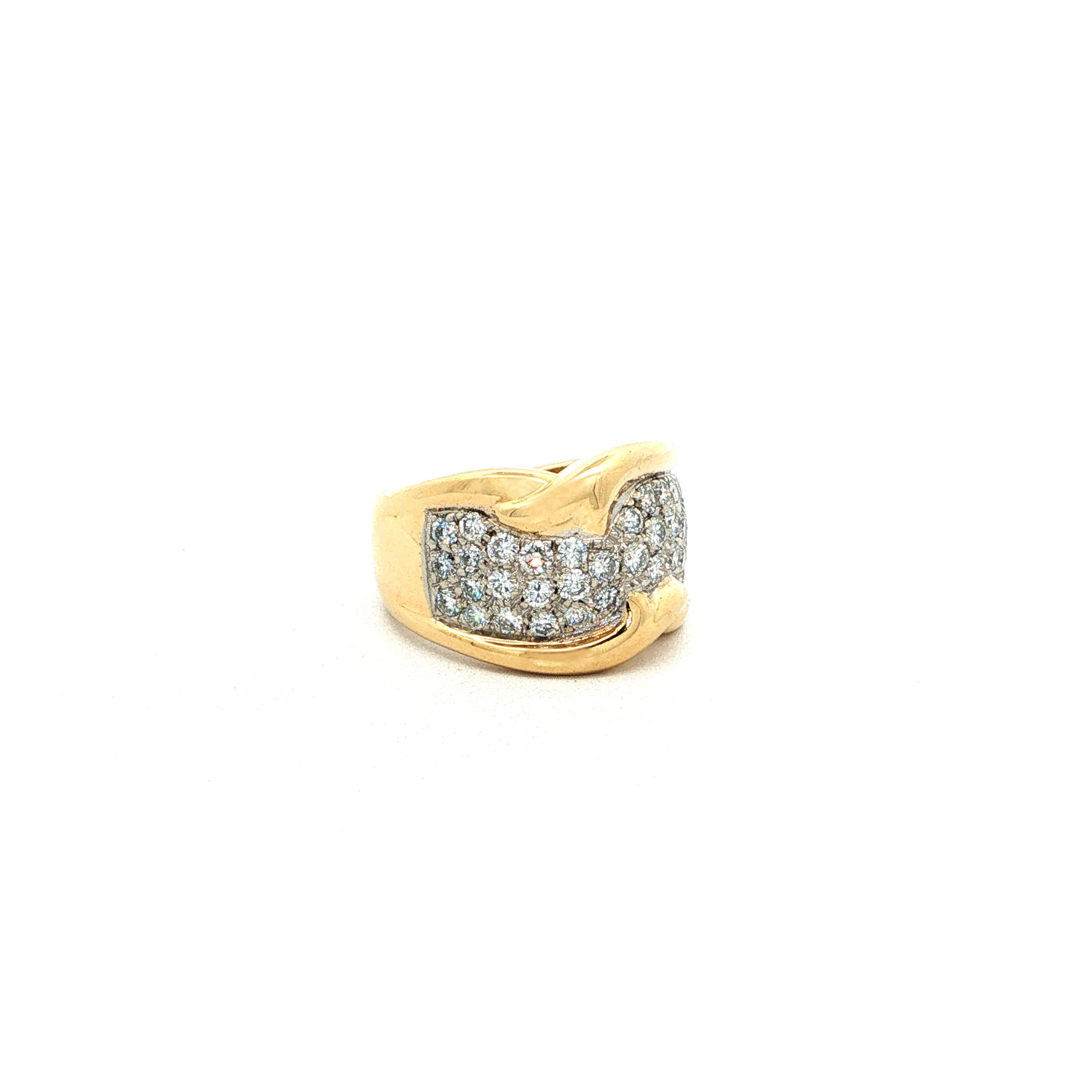 "Golden Embrace" - Vintage Ring in 18kt Gelbgold mit Brillanten zus. ca. 0,80ct - Juwelier Steiger
