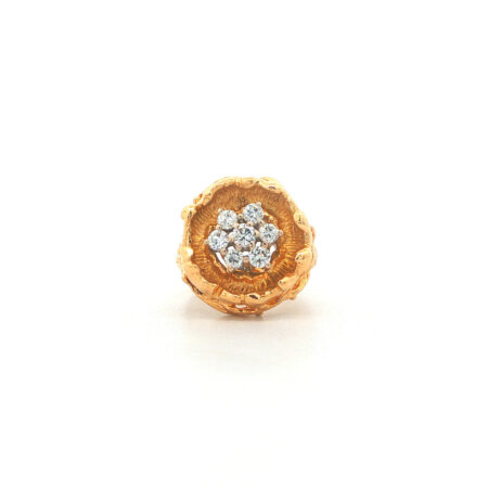 "Golden Flower" - Vintage Ring in 18kt Gelbgold mit Brillanten zus. ca. 0,56ct
