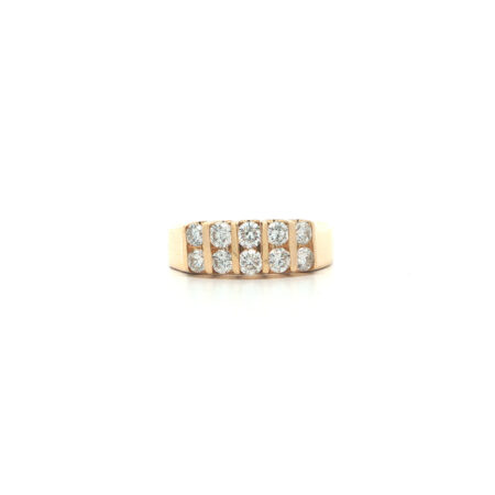 "Golden Scala" Vintage Ring in 14 Karat Gelbgold mit Brillanten - Juwelier Steiger