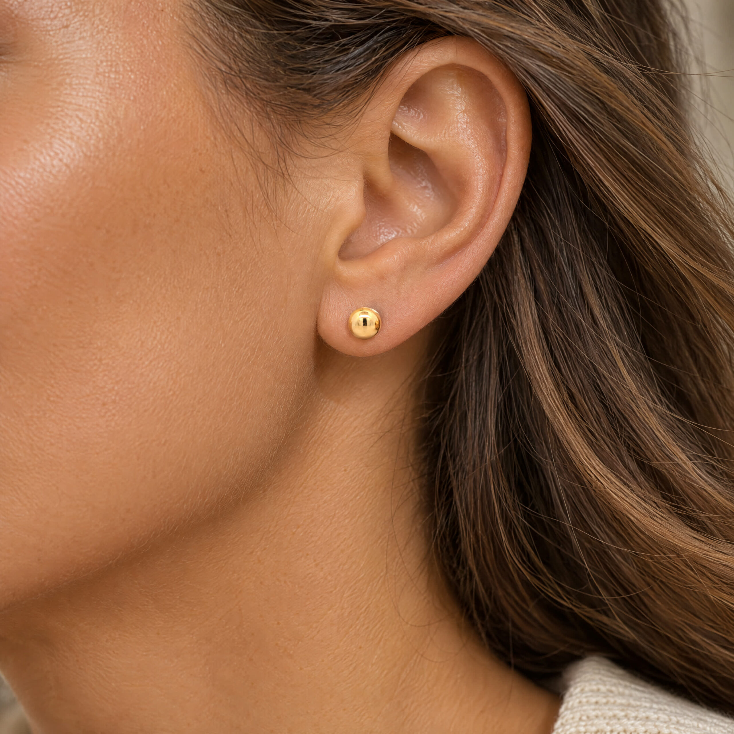 "Golden Spheres" - Vintage Ohrstecker in 14kt Gelbgold - Juwelier Steiger