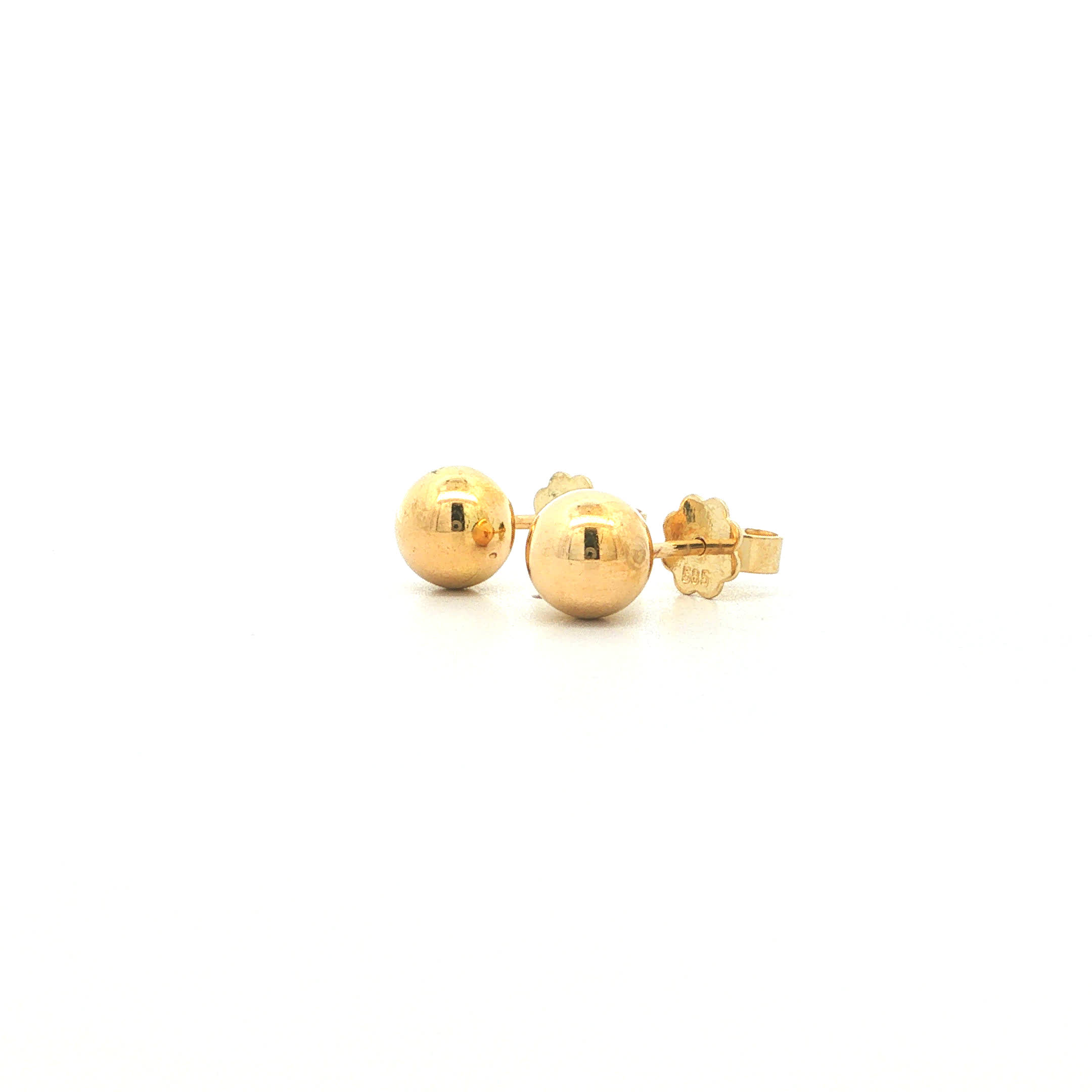 "Golden Spheres" - Vintage Ohrstecker in 14kt Gelbgold - Juwelier Steiger
