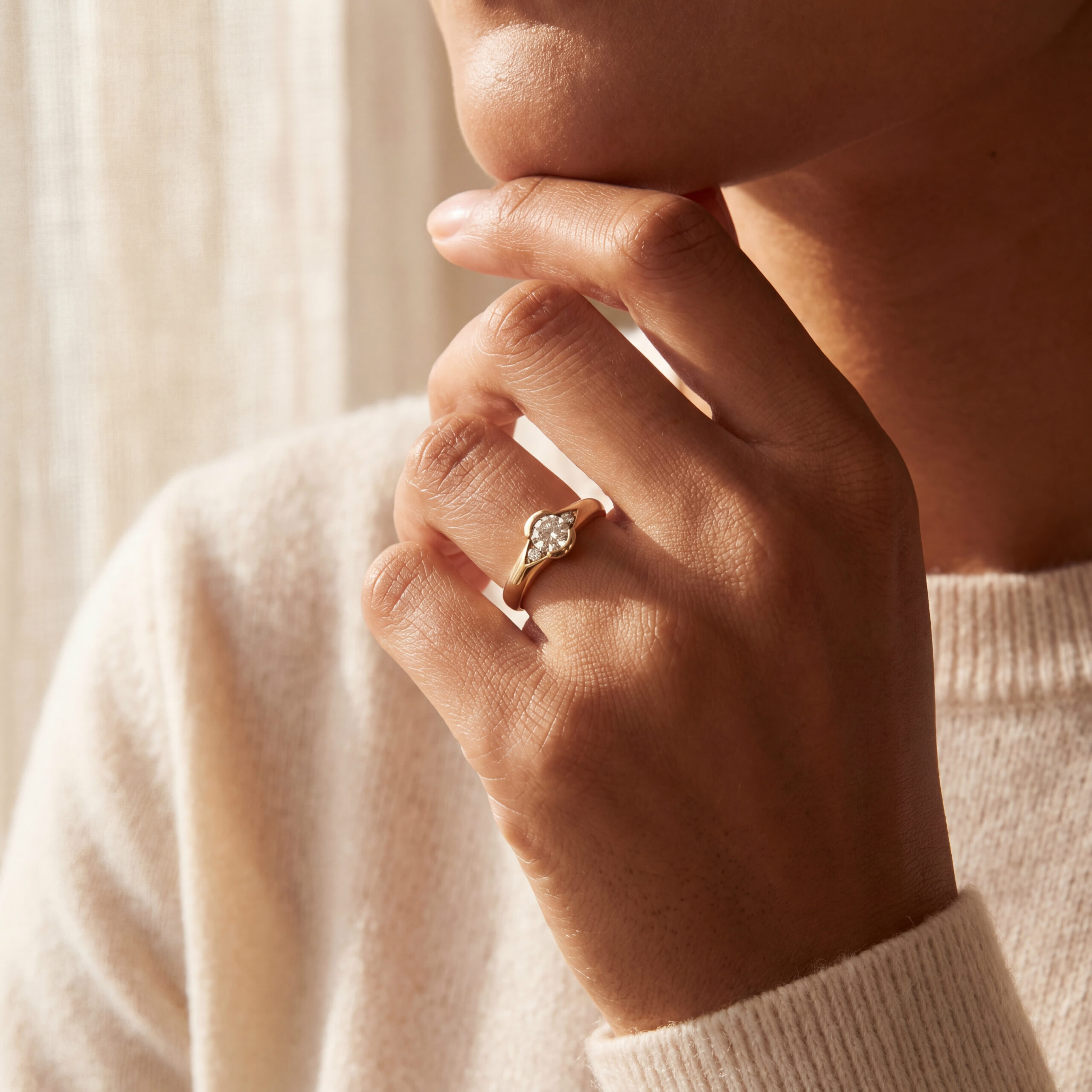 "Golden Spotlight" - Vintage Ring in 18kt Gelbgold mit Brillanten zus. ca. 0,60ct - Juwelier Steiger