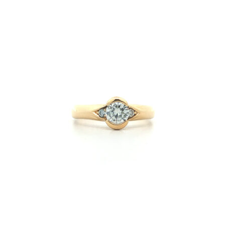 "Golden Spotlight" - Vintage Ring in 18kt Gelbgold mit Brillanten zus. ca. 0,60ct - Juwelier Steiger