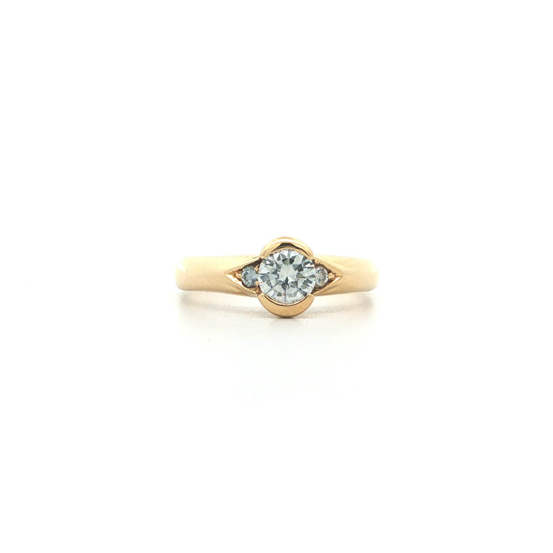 "Golden Spotlight" - Vintage Ring in 18kt Gelbgold mit Brillanten zus. ca. 0,60ct - Juwelier Steiger