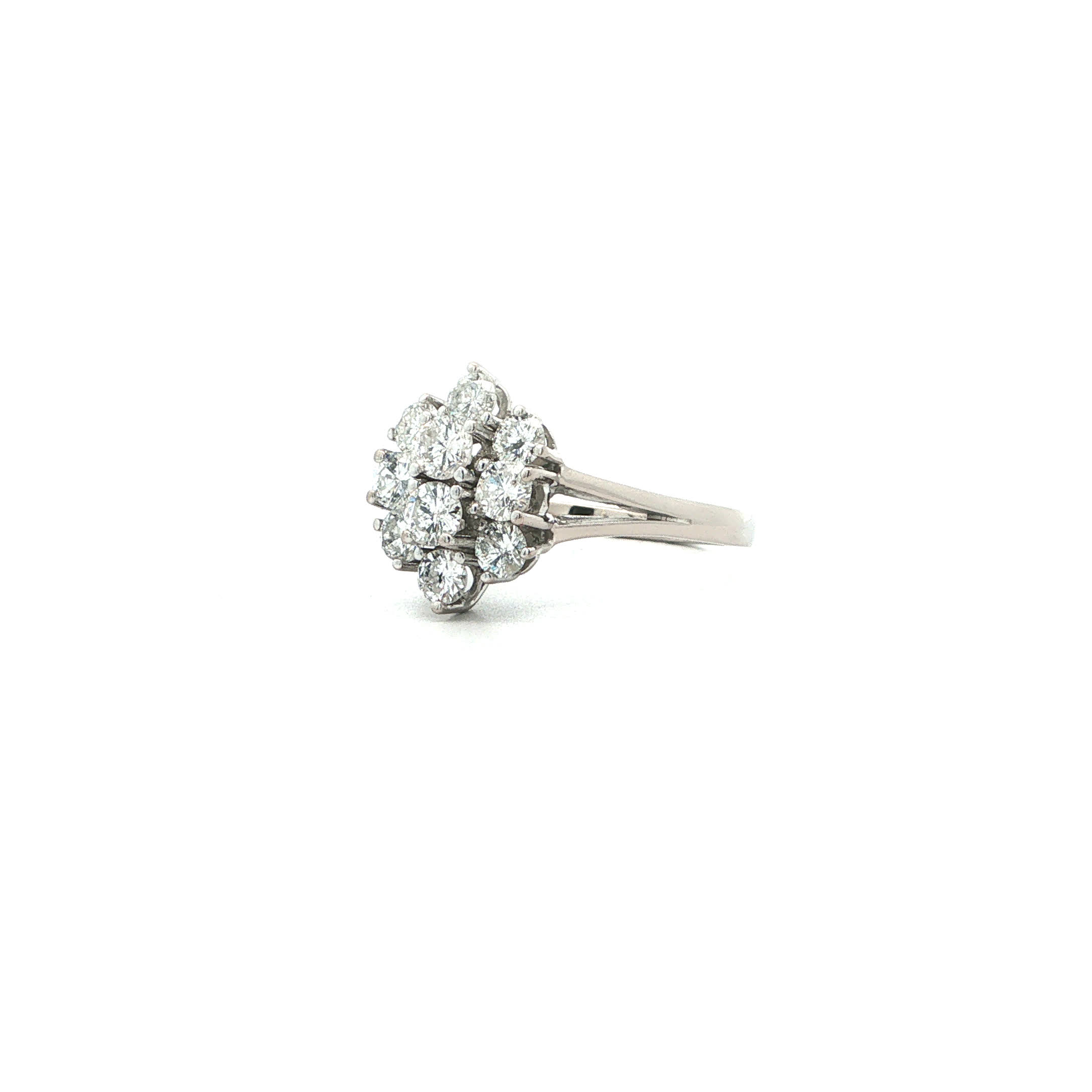 "Grand Éclat" - Vintage Ring in 14kt Weißgold mit Brillanten zus. ca. 1,30ct - Juwelier Steiger