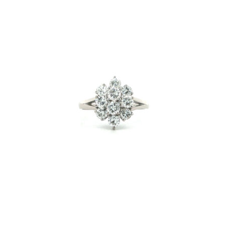 "Grand Éclat" - Vintage Ring in 14kt Weißgold mit Brillanten zus. ca. 1,30ct - Juwelier Steiger