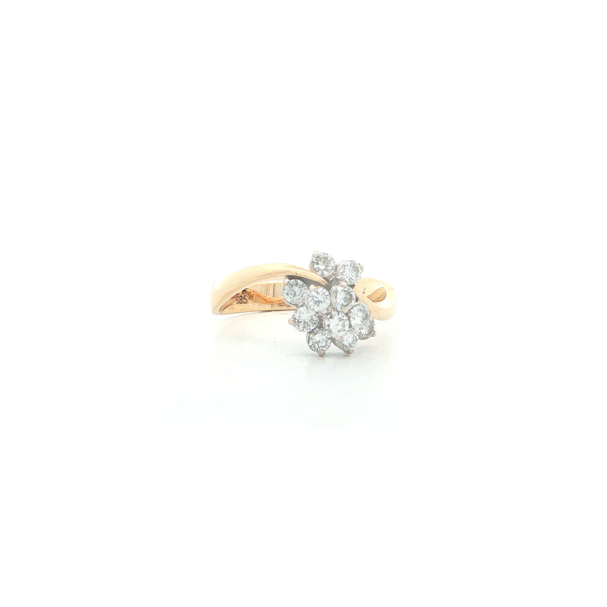 "Grapes of Brilliance" - Vintage Ring in 14kt Gelbgold mit Brillanten zus. 0,44ct - Juwelier Steiger