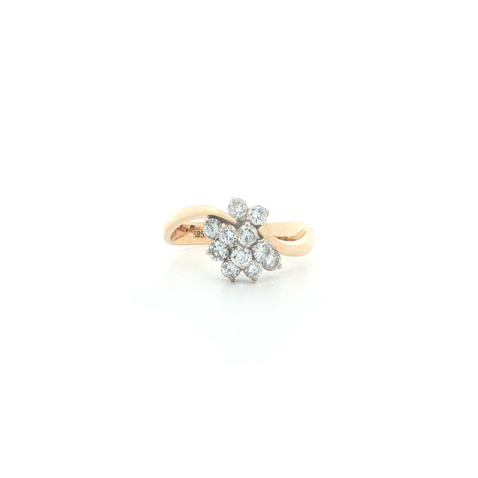 "Grapes of Brilliance" - Vintage Ring in 14kt Gelbgold mit Brillanten zus. 0,44ct - Juwelier Steiger