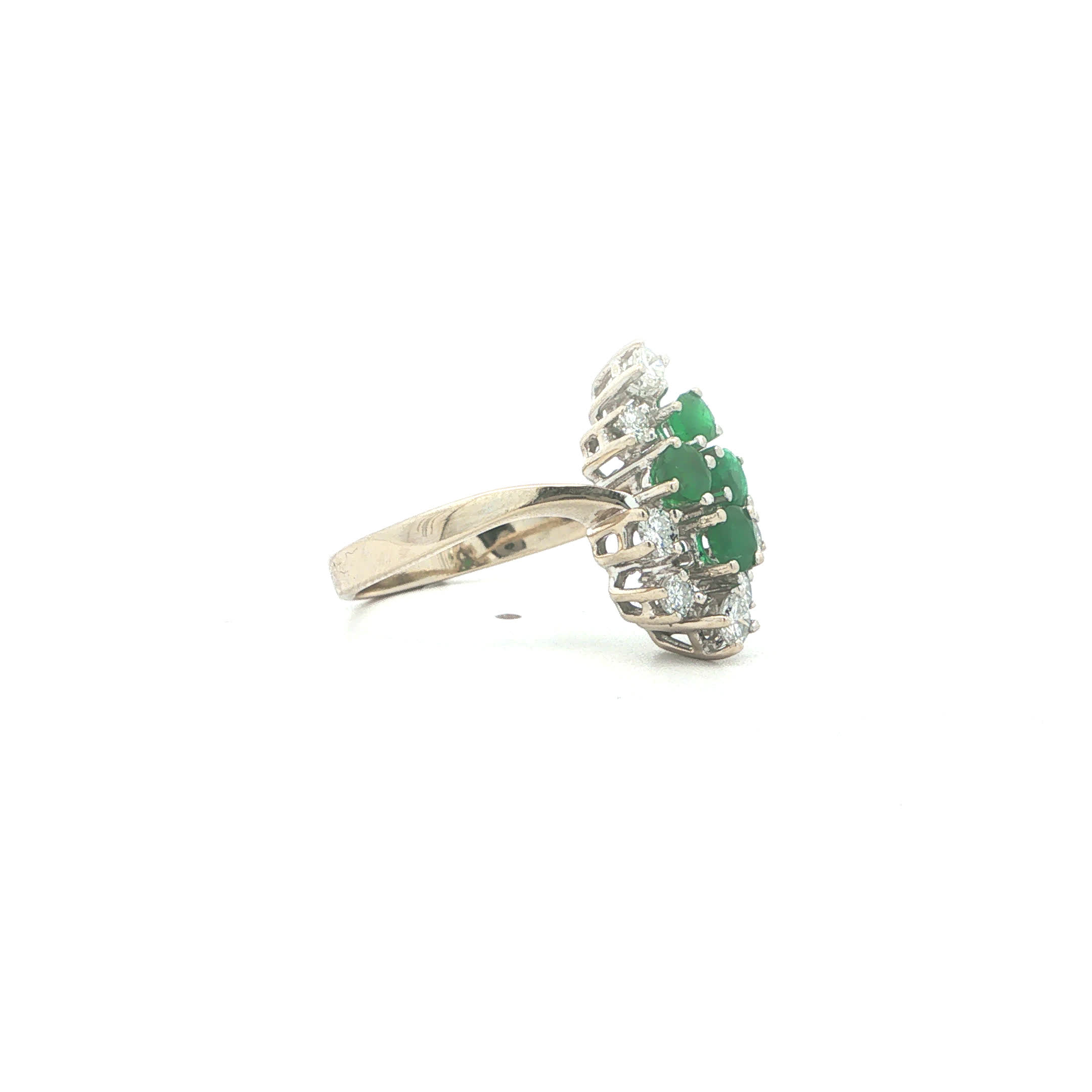 "Green Cascade" Vintage Ring 18 Karat Gelbgold Ring mit Peridot Stein - Juwelier Steiger
