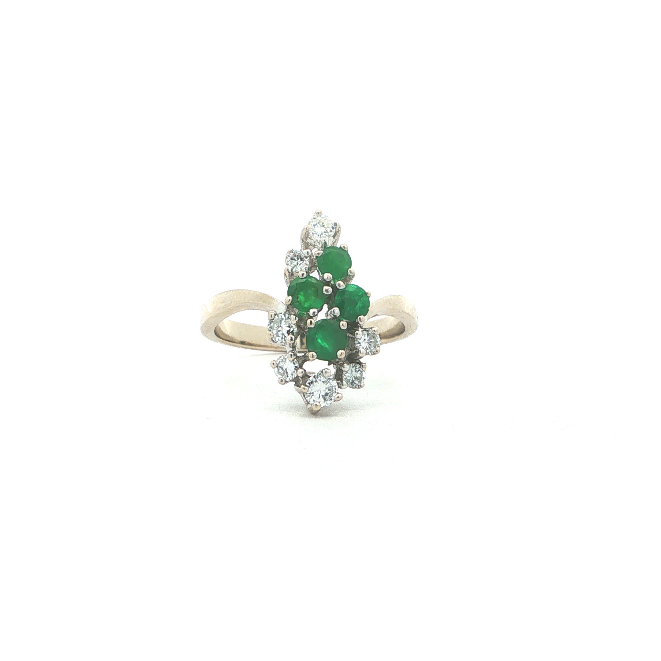 "Green Cascade" Vintage Ring 18 Karat Gelbgold Ring mit Peridot Stein - Juwelier Steiger
