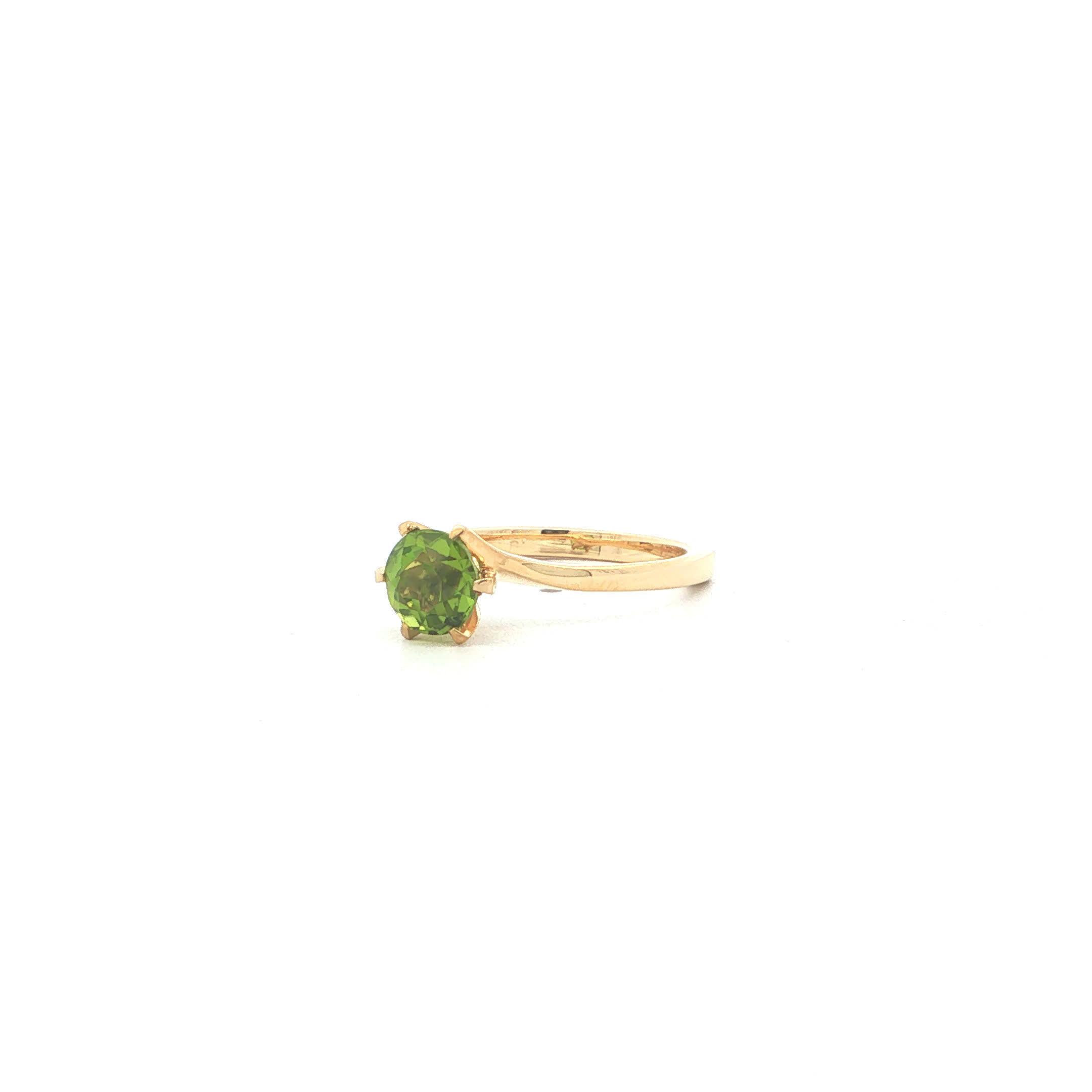 "Green Light" Vintage Ring 18 Karat Gelbgold Ring mit Peridot Stein - Juwelier Steiger