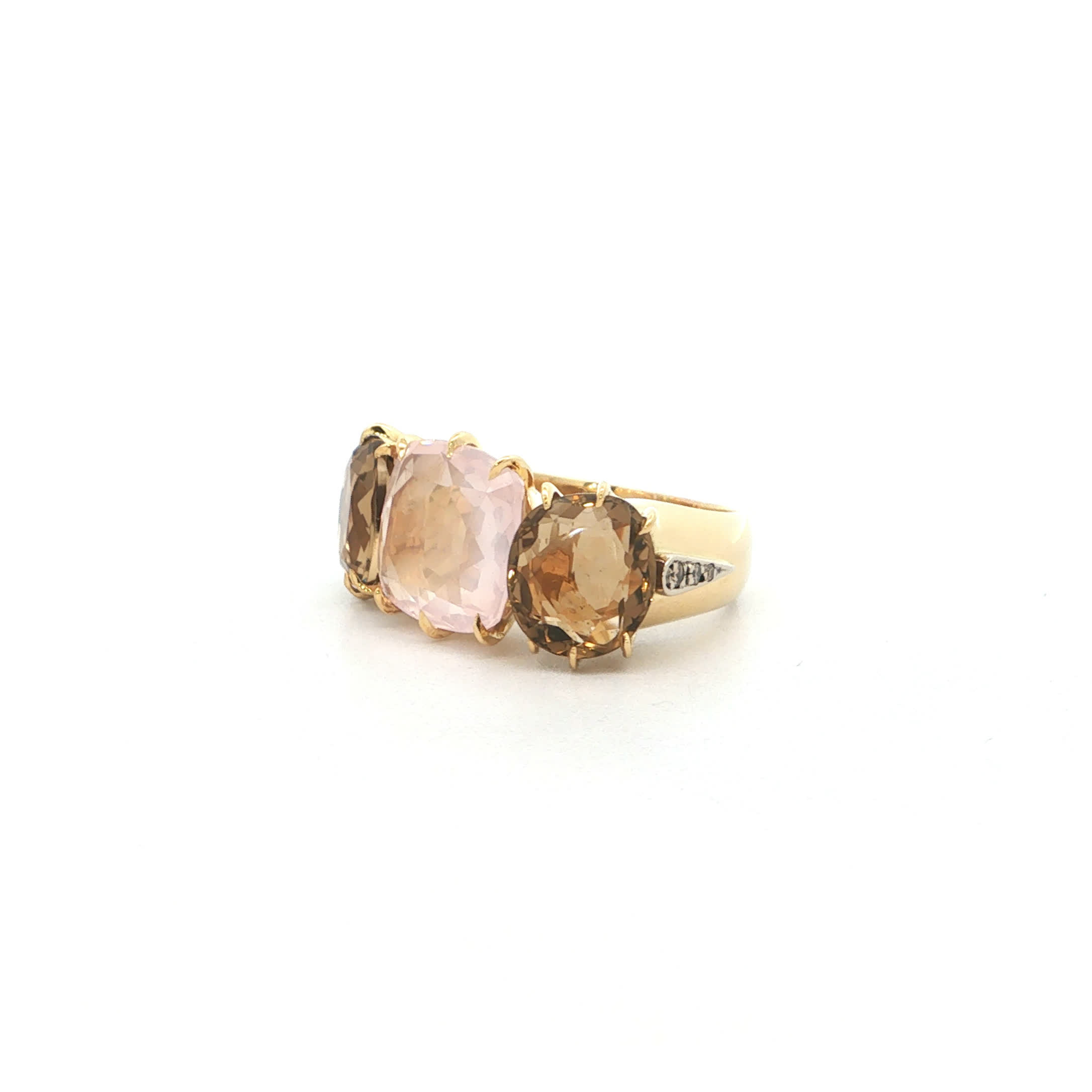 "H. Stern Cocktail Ring" - Moderner Ring mit Farbsteinen 18 Karat Gelbgold - Juwelier Steiger