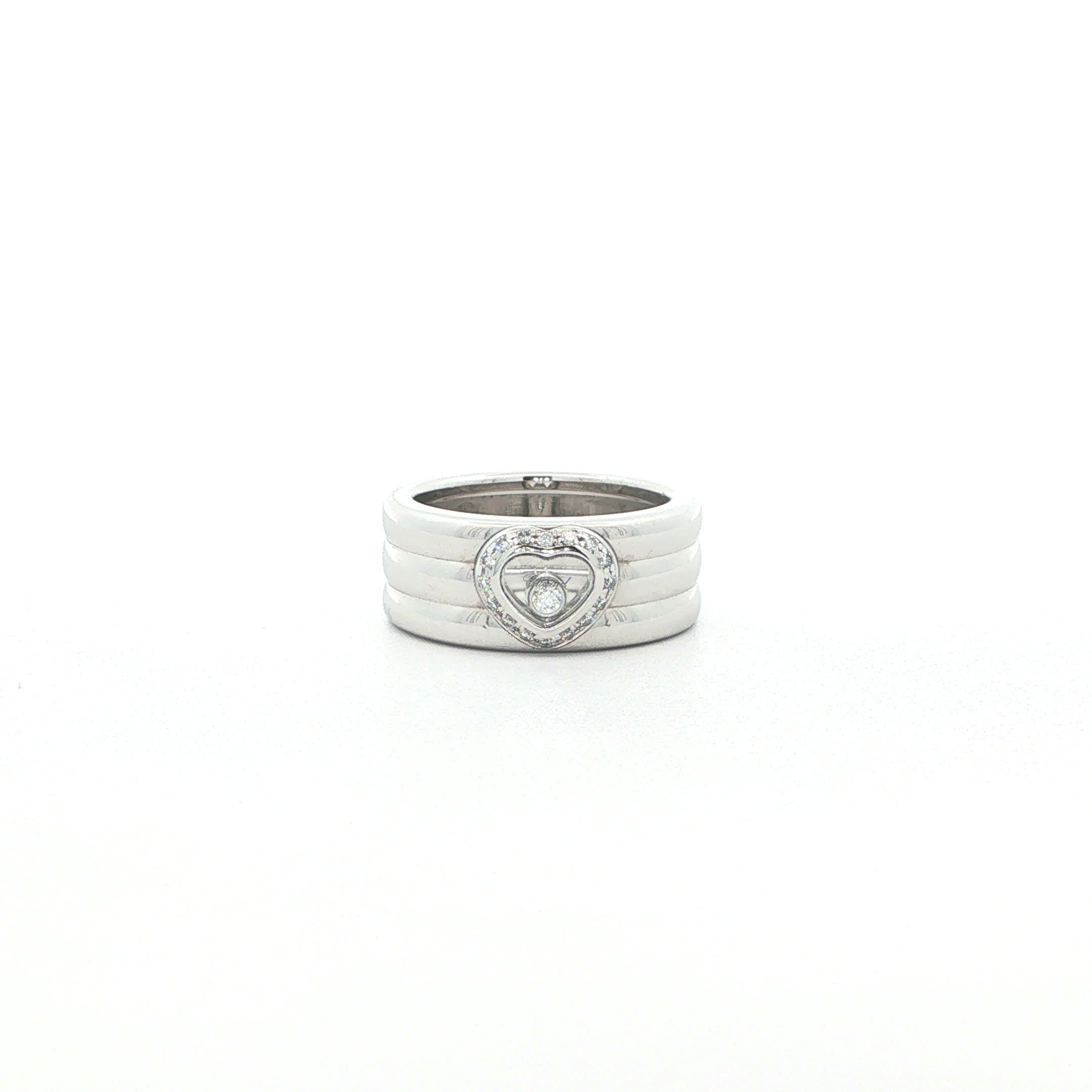 "Happy heart" - Vintage Ring in 18 Karat Wei√ügold - Juwelier Steiger