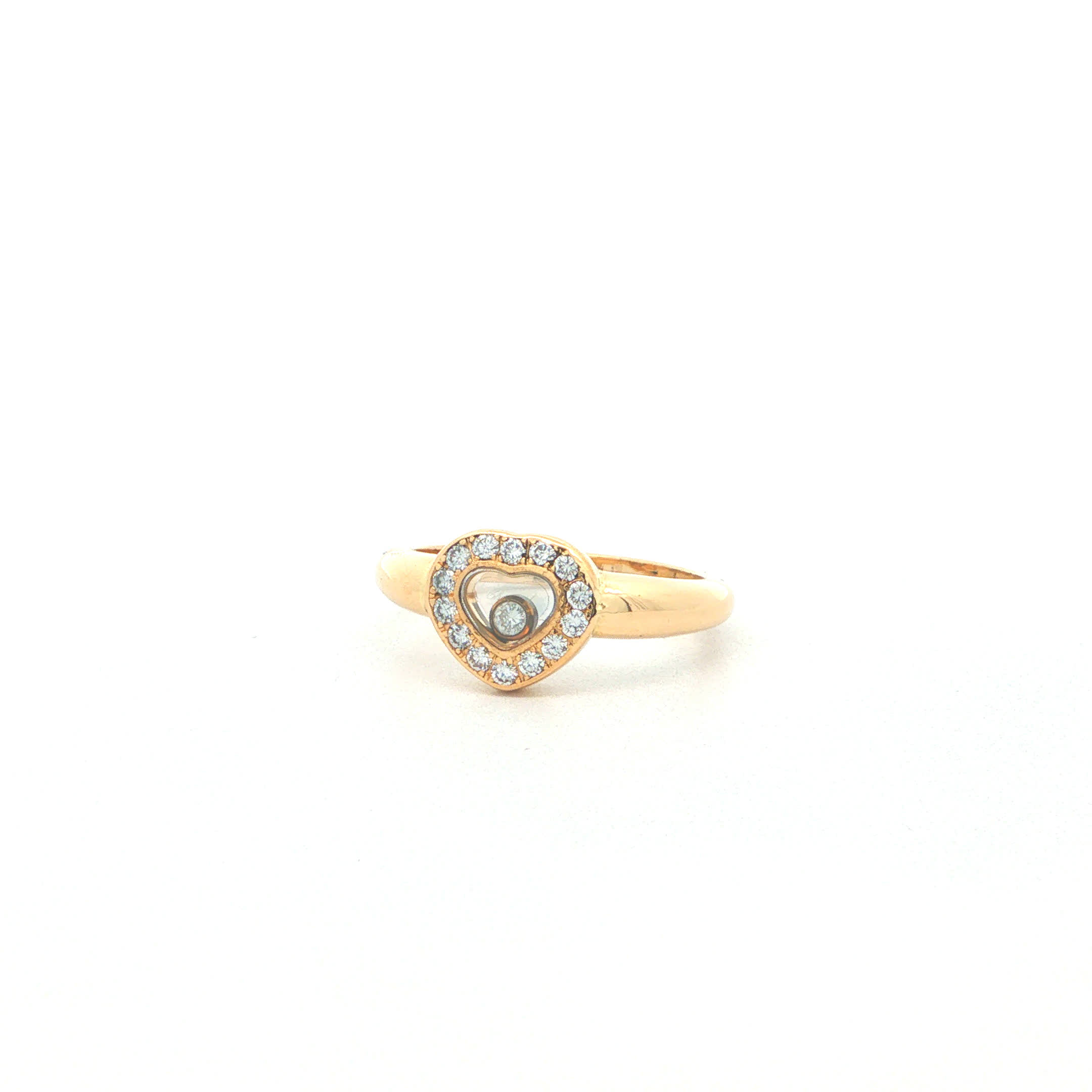 "Happy Hearts" - Vintage Ring von Chopard in 18kt Gelbgold mit Brillanten - Juwelier Steiger