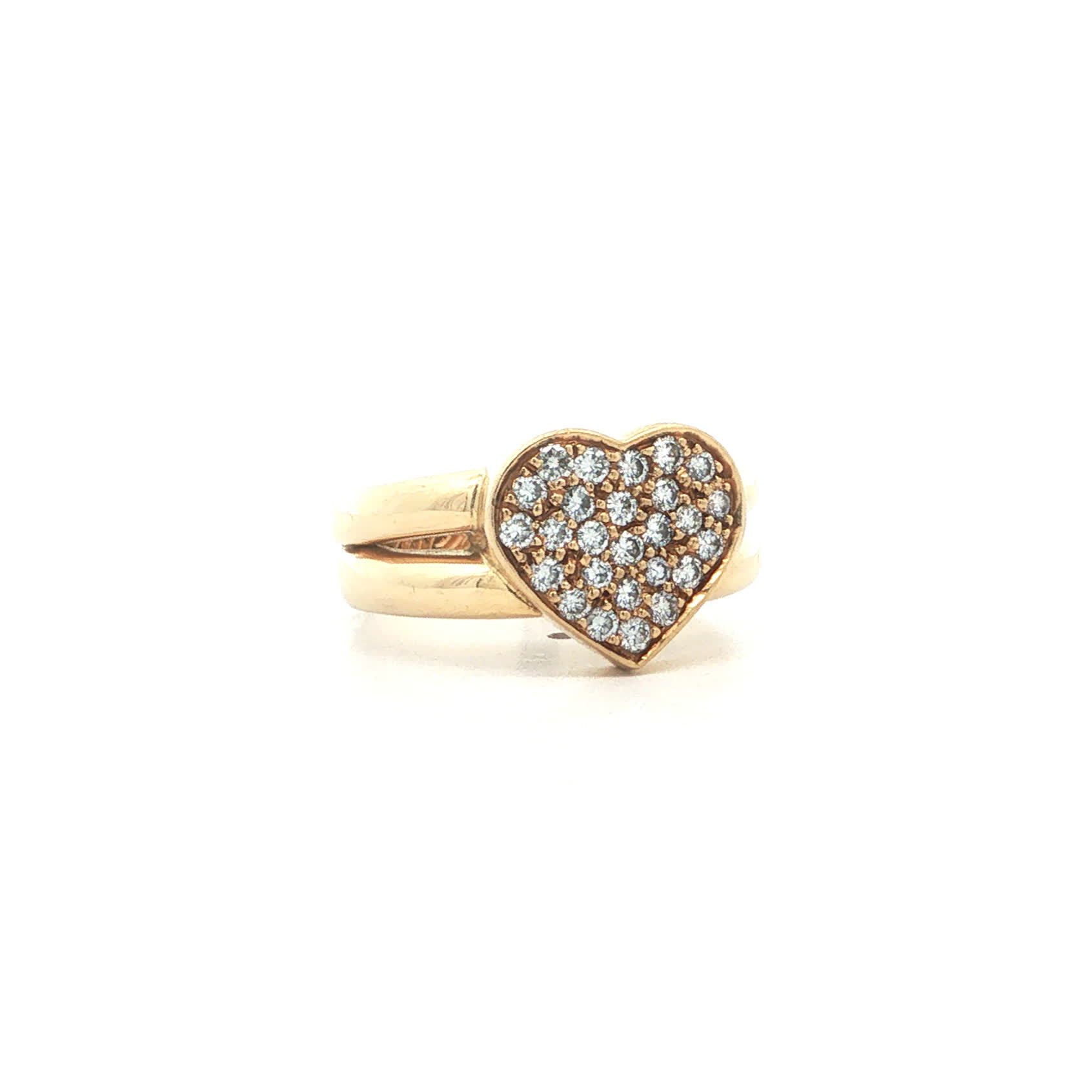 "Heart of Diamonds" - Vintage Ring in 18kt Gelbgold mit Brillanten - Juwelier Steiger