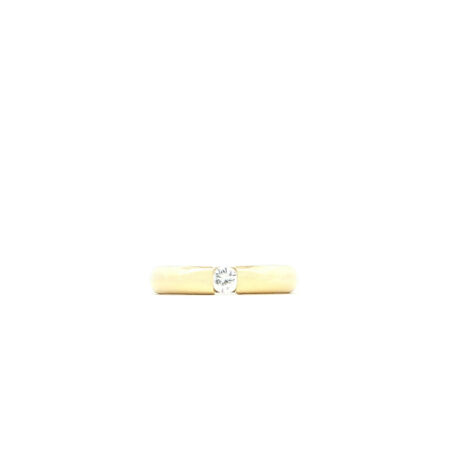 "Hold me Tight" - Moderner Spannring in 14kt Gelbgold mit Brillant ca. 0,20ct