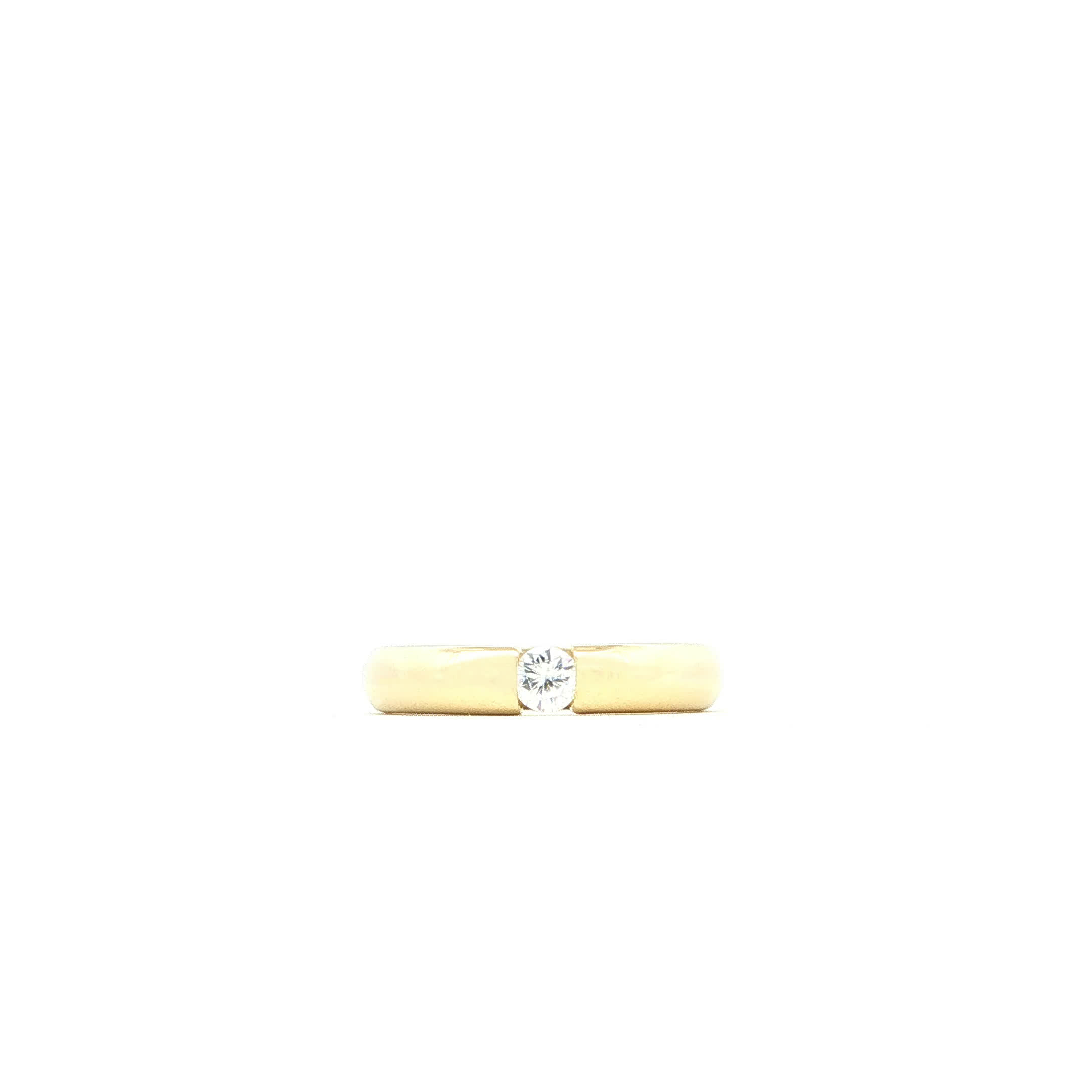 "Hold me Tight" - Moderner Spannring in 14kt Gelbgold mit Brillant ca. 0,20ct - Juwelier Steiger