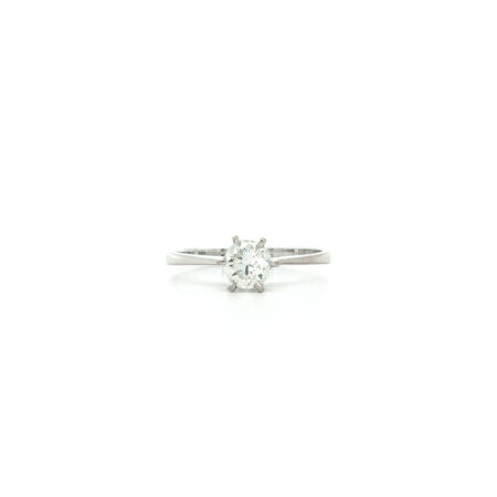 "Internally Flawless" - Vintage Ring in 14kt Weißgold mit Brillant Solitär 0,56ct